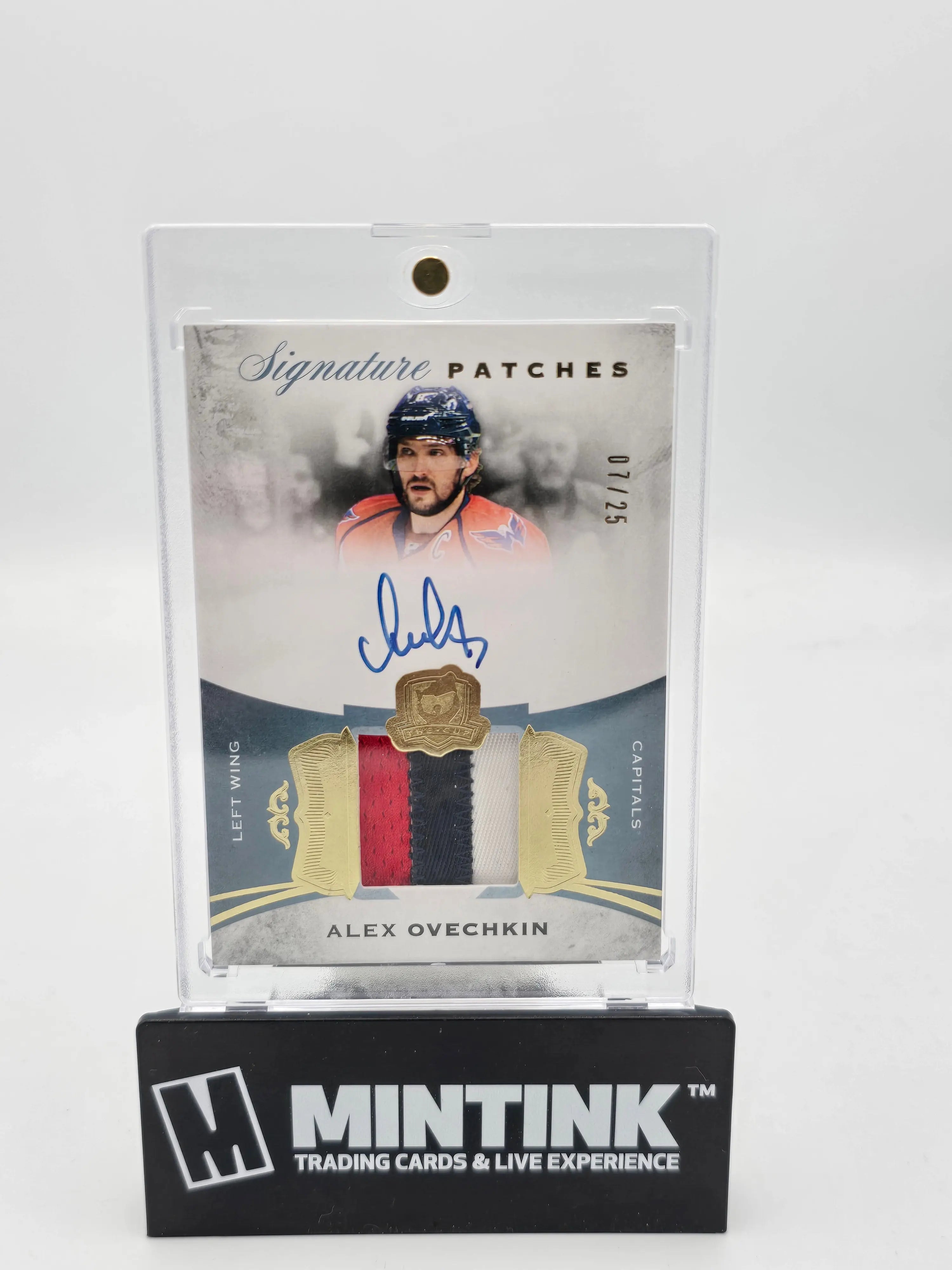 2015-16 Upper Deck The Cup Hockey Alex Ovechkin Gold Signature Patches Auto /25 - NHL Collectible Hockey Card for Memorabilia & Sports Fans - Perfect for Display, Trading, and Investment