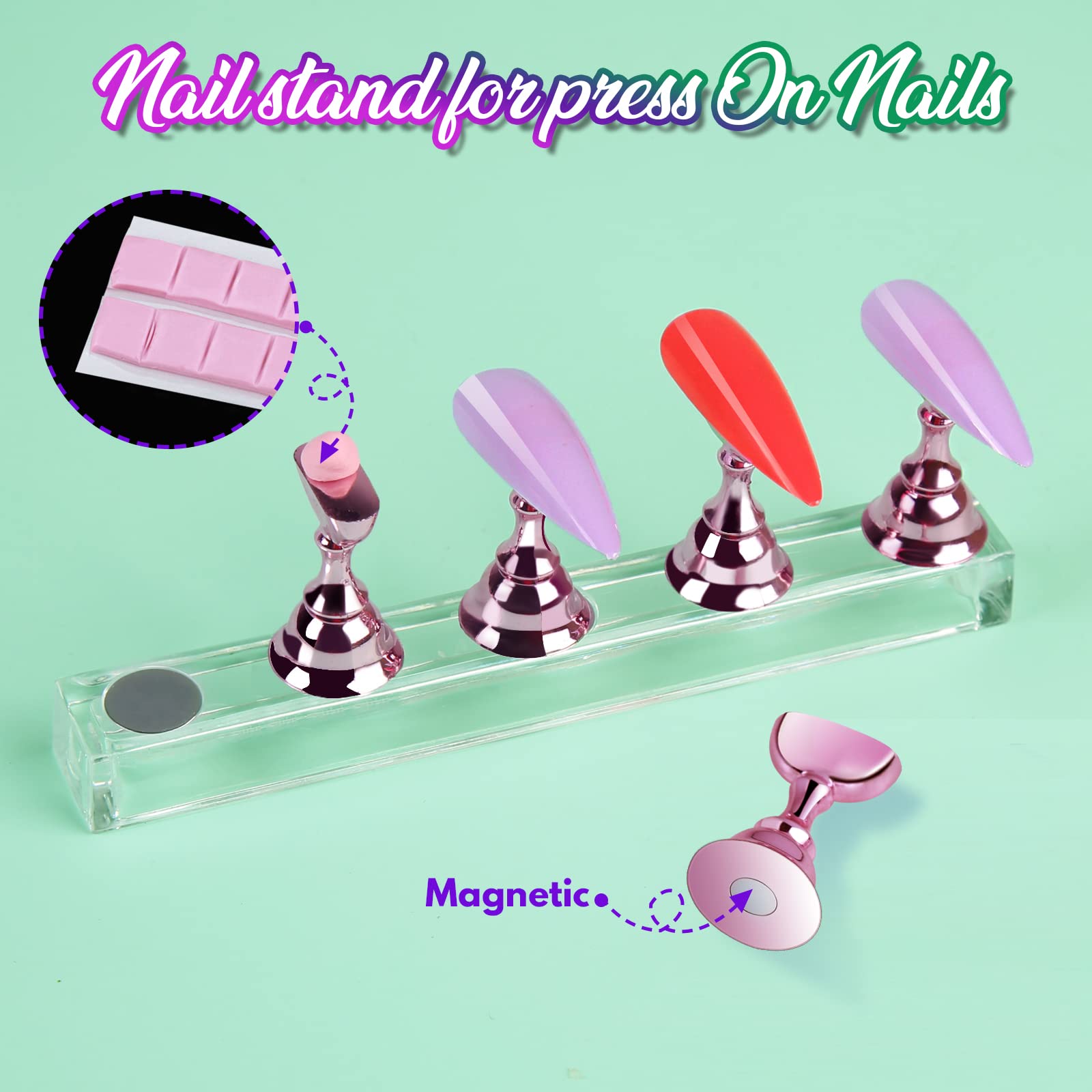 600pcs Clear Stiletto Nail Tips - Long Full Cover Acrylic Fake Nails with Glue & Nail Stand | Almond Shape Press On Nails for Women | Perfect for Salon, DIY Manicures & Special Occasions