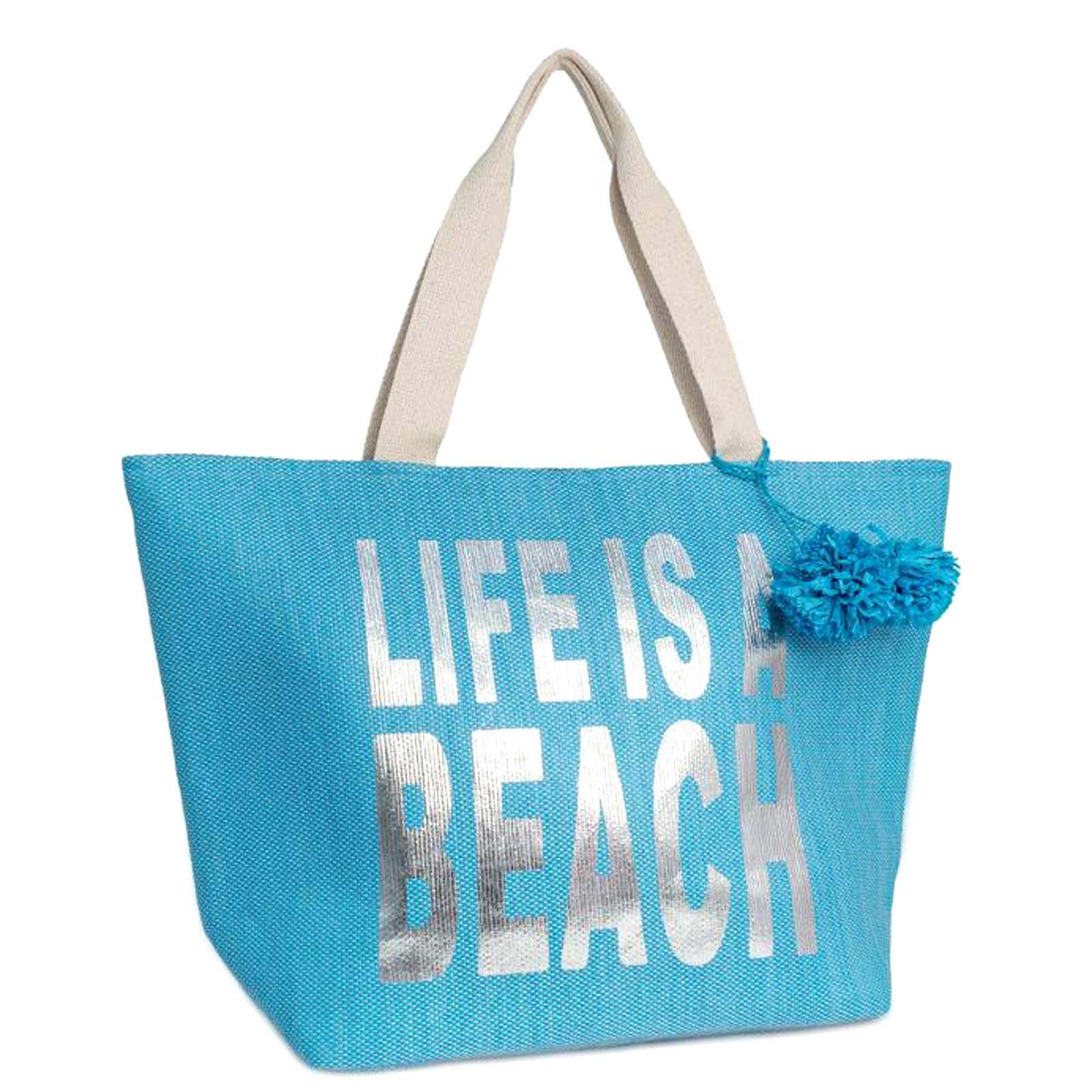 Magid Life Is A Beach Insulated Oversized Cooler Tote Bag for Beach, Picnic & Outdoor Activities – Turquoise