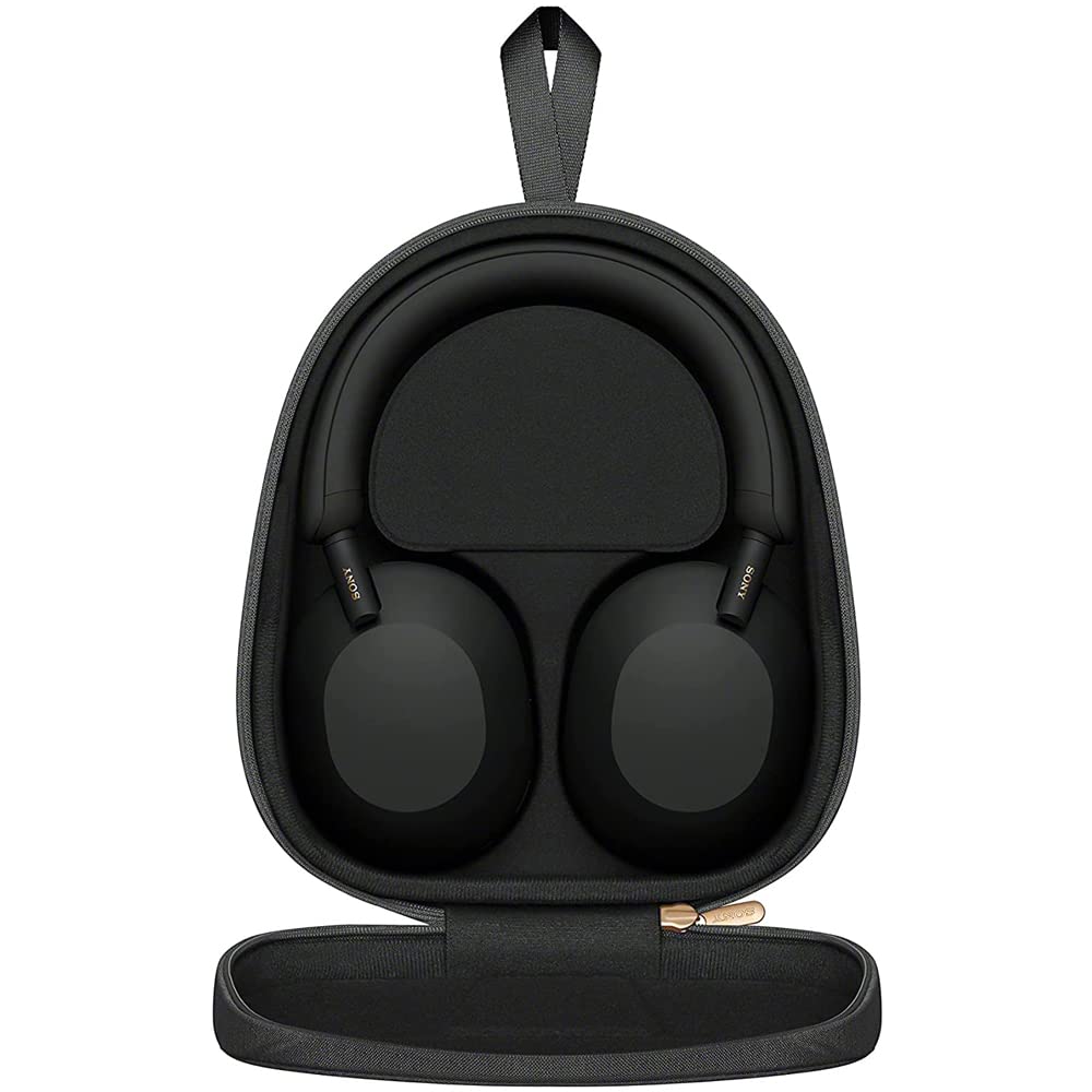 Sony WH-1000XM5 Wireless Noise Cancelling Headphones - Industry Leading Bluetooth Over-Ear Headset with Mic, Black (Renewed) | Bundle with 2-Year CPS Protection Plan | Perfect for Travel, Work & Music Lovers