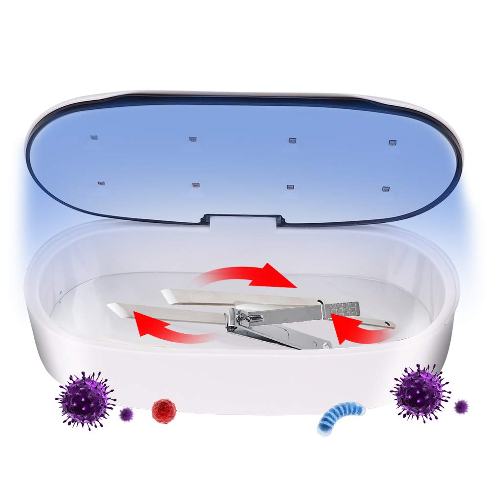 UV Sterilizer Box for Phone, Jewelry & Nail Tools - USB Powered LED Sanitizer Case with Ultraviolet Light | Perfect for Manicure, Pedicure & Beauty Salon Disinfection