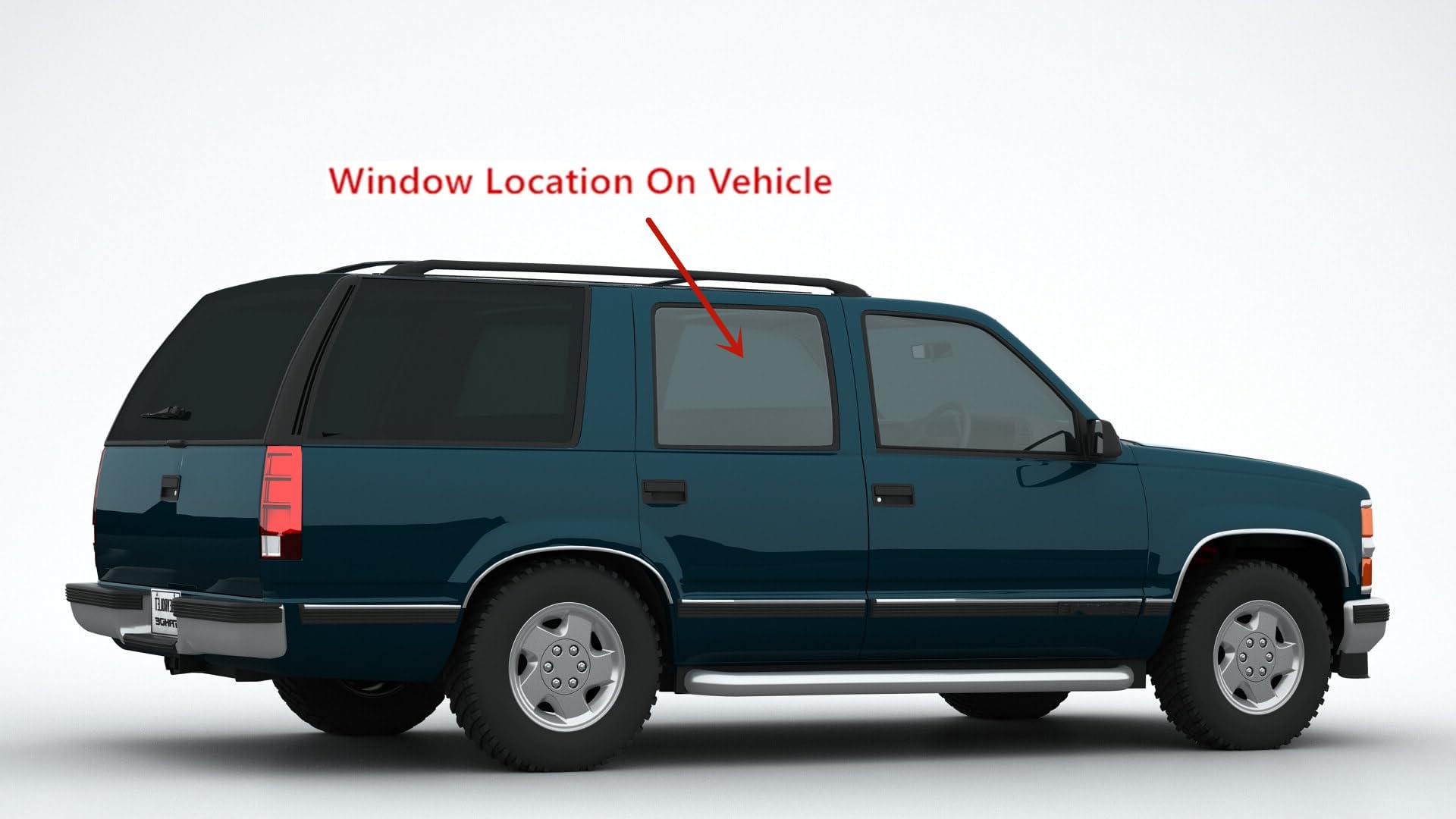 Passenger Right Side Rear Door Window Glass Replacement for Cadillac Escalade 1999-2000 Models - Perfect Fit for Broken or Cracked Window Repair