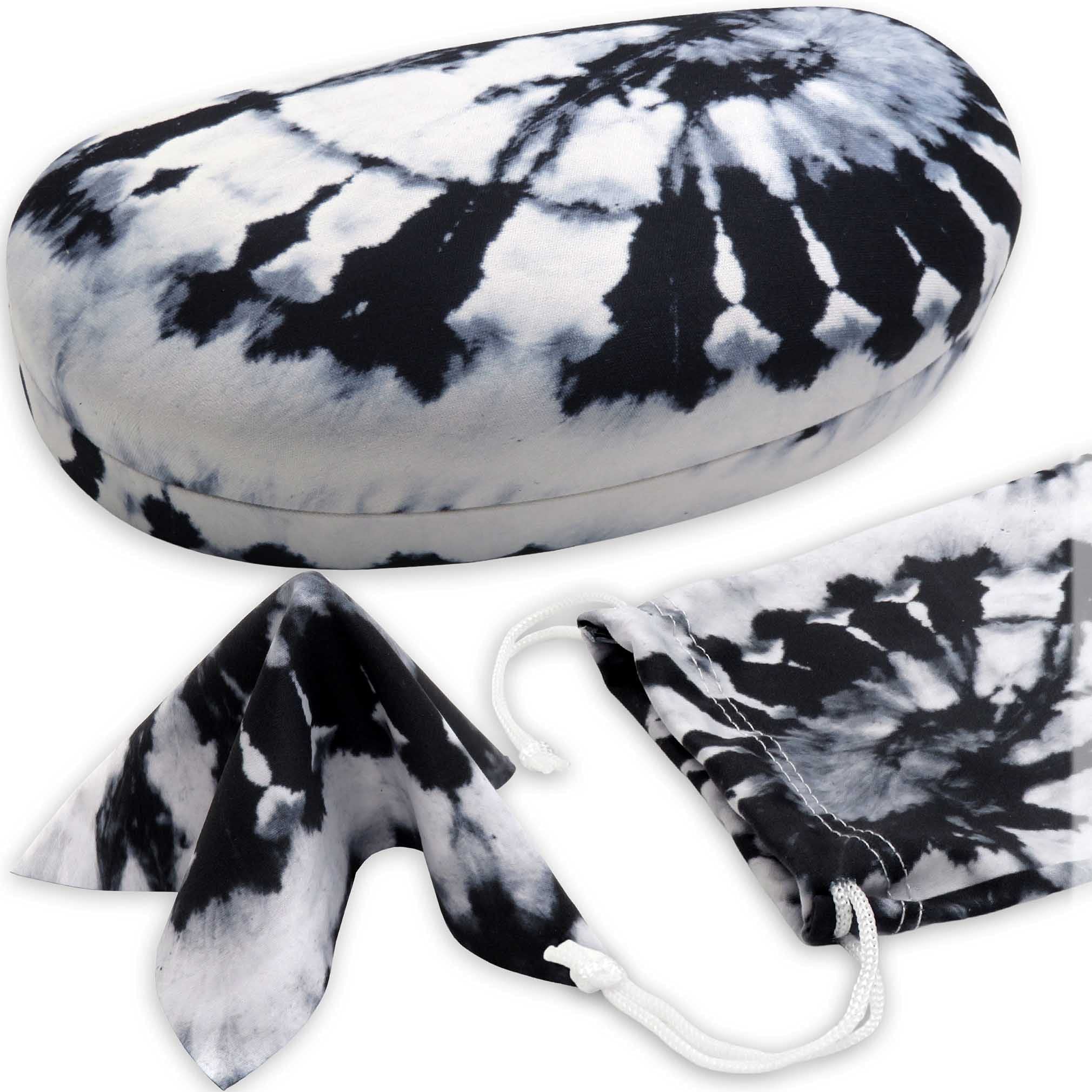 MyEyeglassCase Hard Sunglasses Case - Durable Hard Shell Eyeglass Holder for Women & Men - Large Protective Glasses Case with Pouch & Cleaning Cloth - Perfect for Travel, Work, and Everyday Use