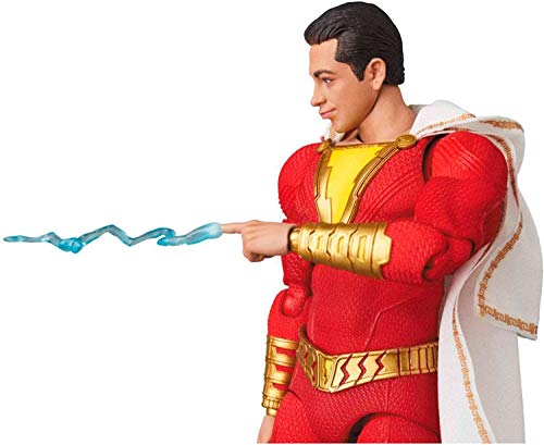 MAFEX DC Shazam Action Figure - Medicom Toy Collectible for Superhero Fans - Perfect for Display, Gifts, and Comic Book Collections