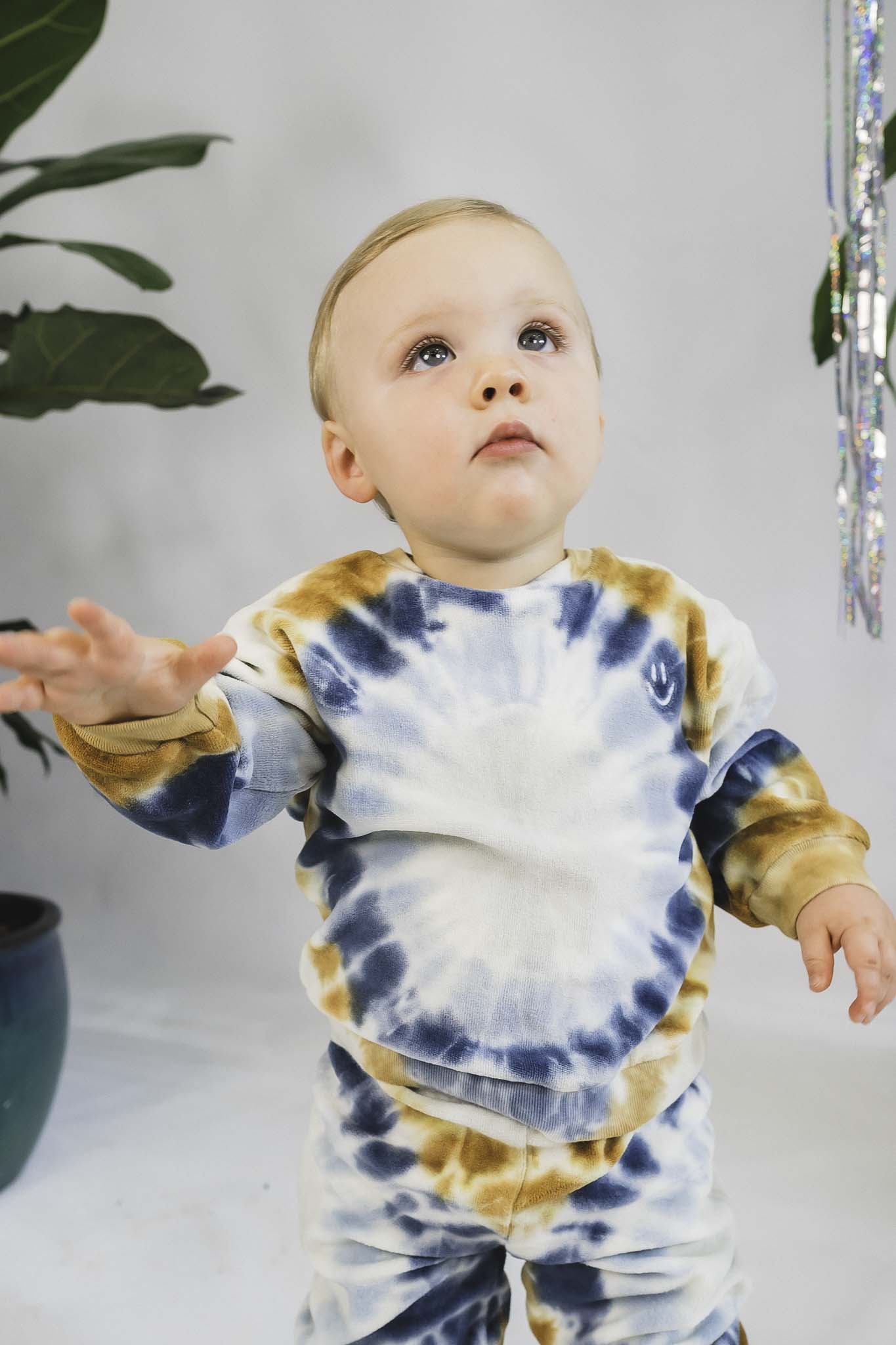 Dear Tie Dye Circle Sweatshirt - Unisex Baby Hoodie | Cute & Comfortable Cotton Pullover for Boys & Girls | Perfect for Playdates, Family Photos & Casual Outings
