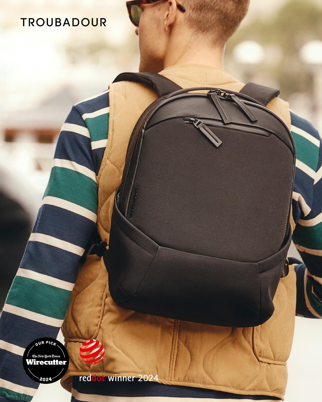 Troubadour Apex Compact Backpack 3.0 - Waterproof Laptop Backpack for 16
