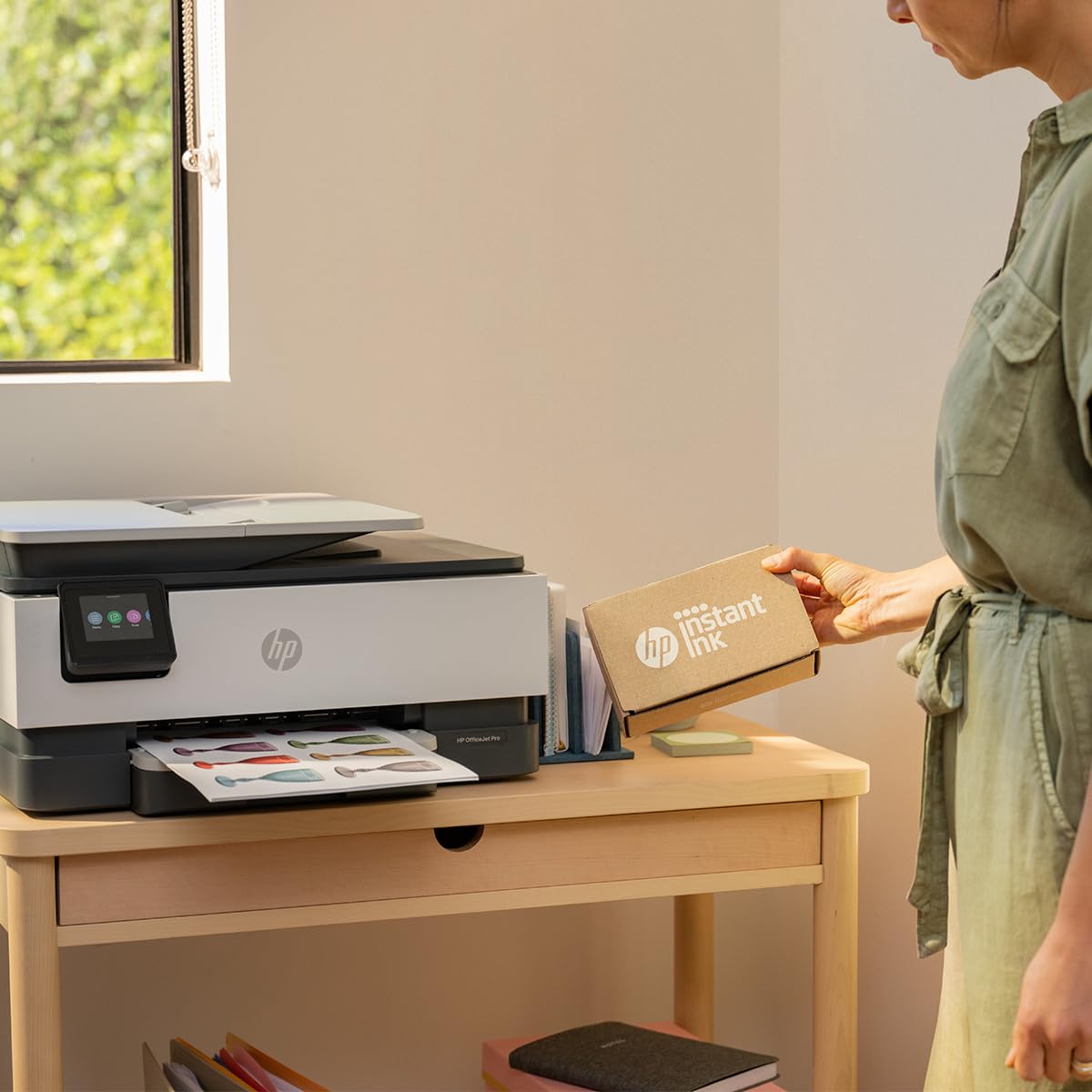 HP OfficeJet Pro 8122e All-in-One Wireless Color Printer with Automatic Document Feeder | Print, Scan, Copy | 3 Months Instant Ink Included | HP+ VPN Printing | Home & Small Office Use | Ideal for Remote Work, Homework & Document Management