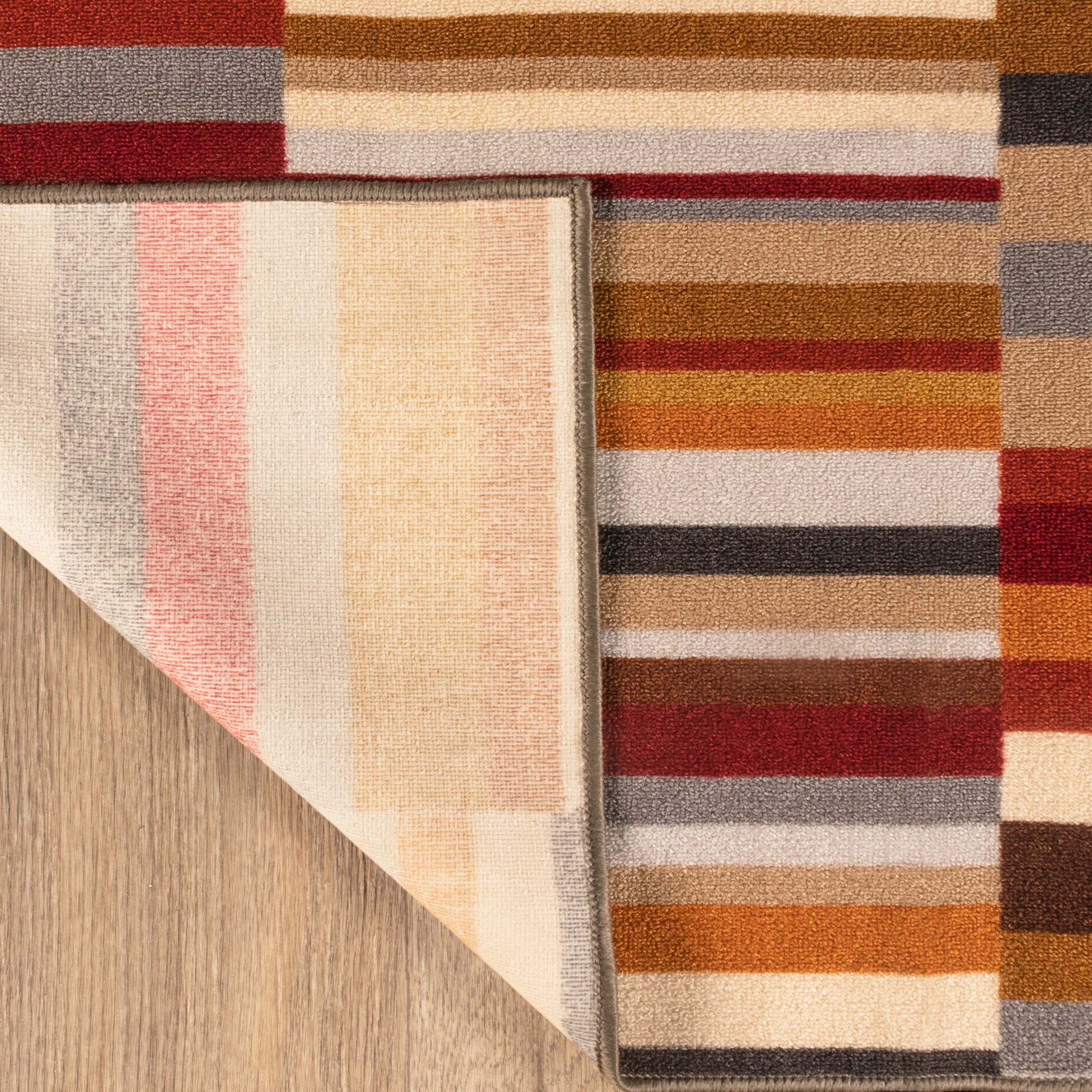 Arden Modern Striped Non-Slip Area Rug - Indoor/Outdoor Use for Living Room, Patio, Bedroom & Entryway | Water-Resistant & Durable Floor Mat