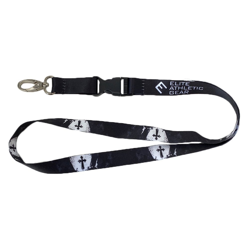 Custom Printed Cross Lanyard with Breakaway Safety Clip - Durable Neck Strap for ID Badges, Keys & Work Security - Perfect for Office, School, Church & Events