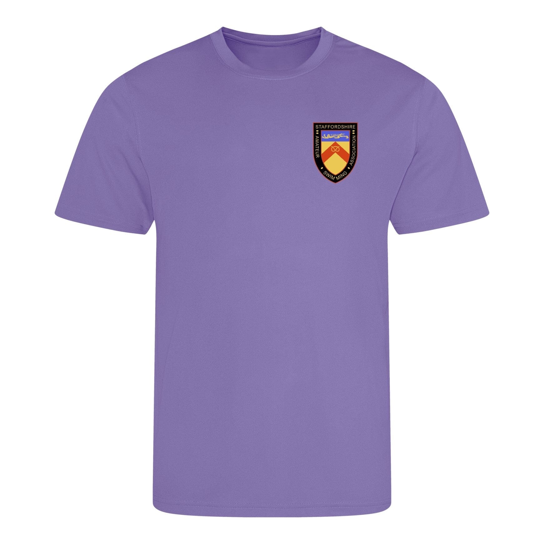 Staffordshire County ASA County Championships 2025 T-Shirt - Digital Lavender Color - Comfortable Cotton Tee for Swimming Competitions & Team Spirit