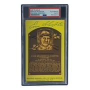 Authentic Enos Slaughter Signed 4x6 St Louis Cardinals HOF Plaque Card with PSA/DNA Certification #850262826 - Perfect for Baseball Memorabilia Collectors and Cardinals Fans Display