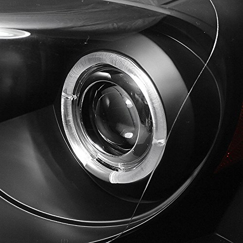 AKKON Black Dual Halo Projector LED Headlights + Dark Red Tail Lights for 2007-2009 Dodge Ram 1500/2500/3500 - Upgrade Your Truck Lighting for Night Driving & Off-Road Adventures