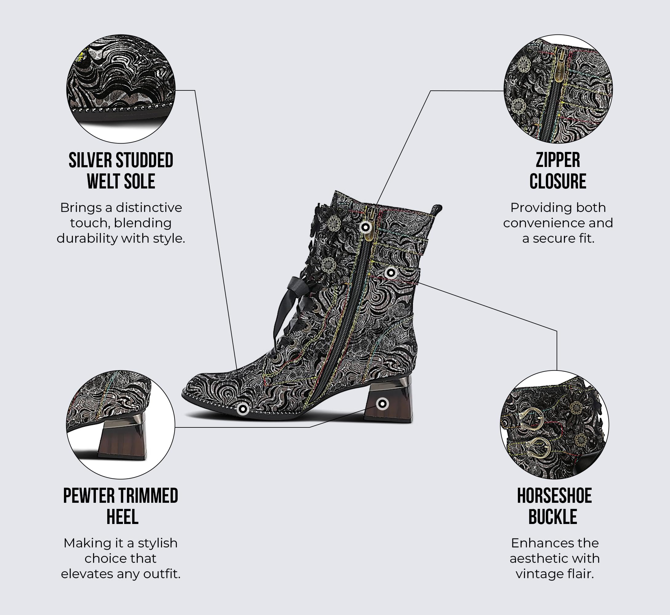 Spring Step L'Artiste Women's Originala Boot - Comfortable & Stylish Ankle Booties for Women, Perfect for Casual Outfits, Work & Fall Fashion