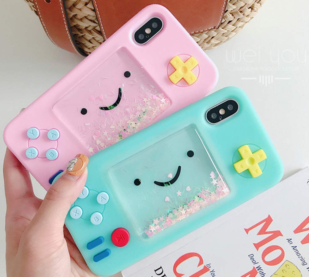 UnnFiko Squishy 3D Cartoon Game Case for iPhone 11 Pro Max - Soft Rubber Protective Cover with Creative Liquid Stars Design, Fun Play Case for Girls & Women (Blue) - Perfect for Gaming, Daily Use & Gift Giving