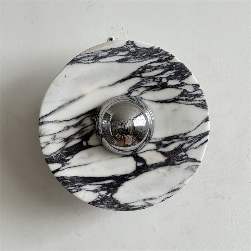 Calacatta Marble Wall Sconce Light - Modern Gold Finish Bathroom Vanity Lighting for Bedroom, Hallway & Living Room Decor