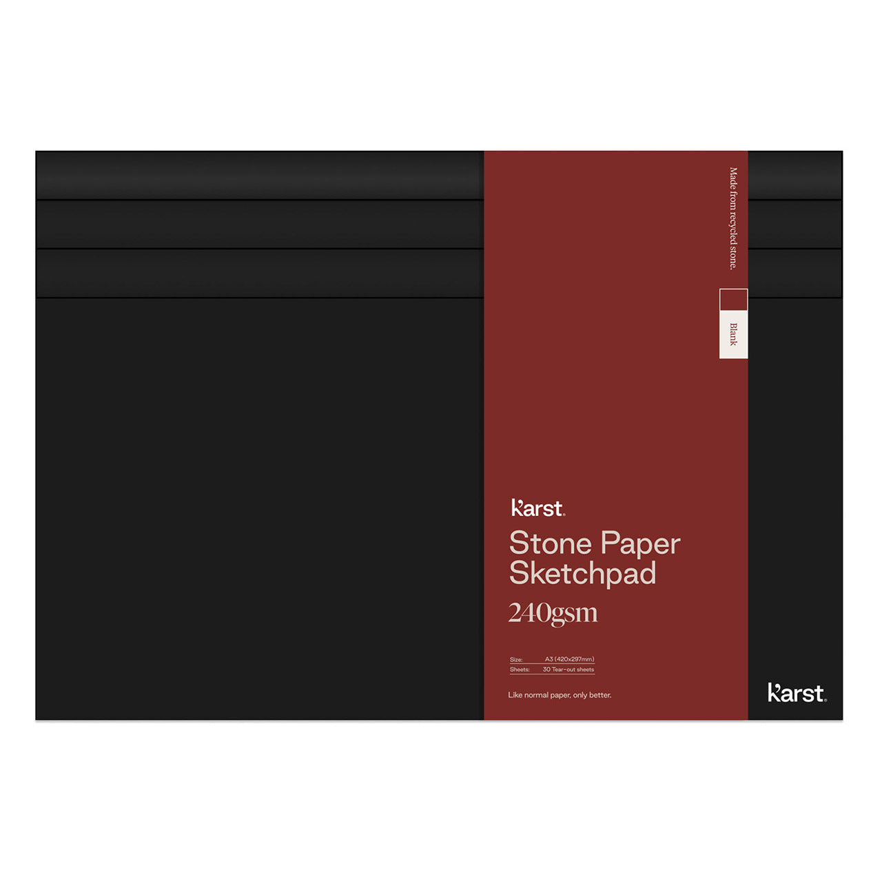 Karst A3 Sketch Pad - Premium Artist Sketchbook for Drawing, Sketching & Doodling - Perfect for Art Students, Professionals & Hobbyists - 50 Sheets of High-Quality Paper