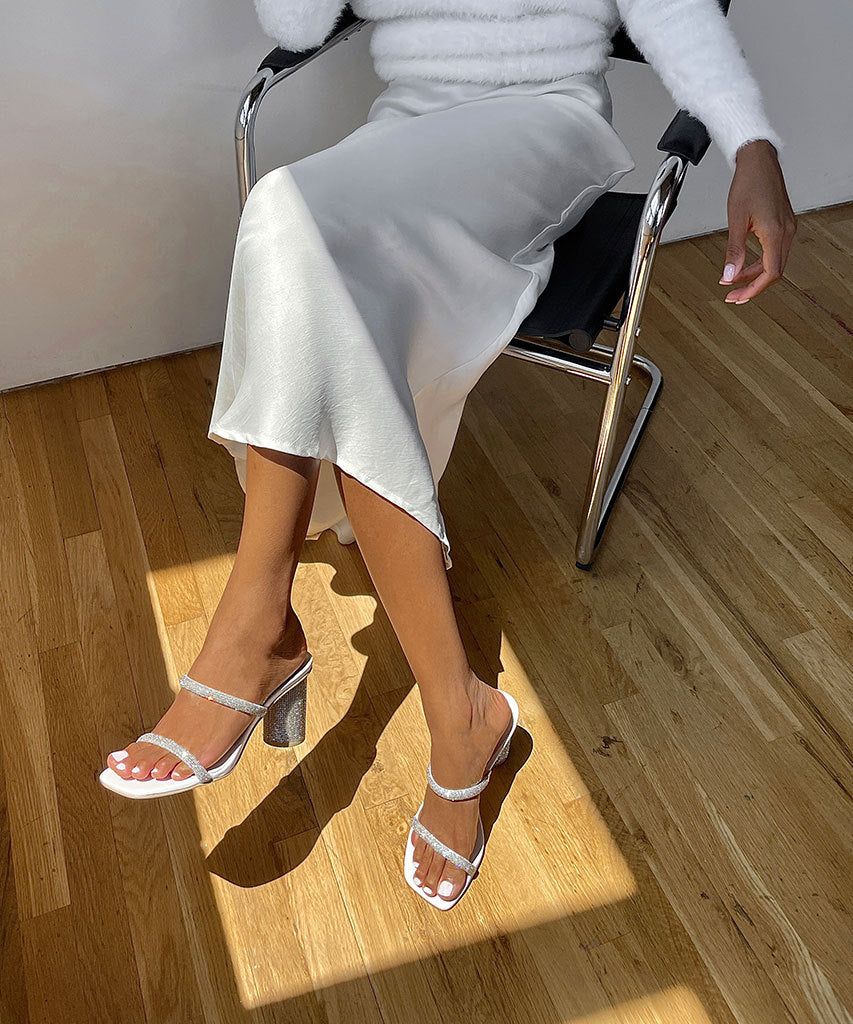Elegant Noles Rhinestone Heels - Sparkling Crystal Rhinestone Sandals for Women | Perfect for Weddings, Parties & Evening Events