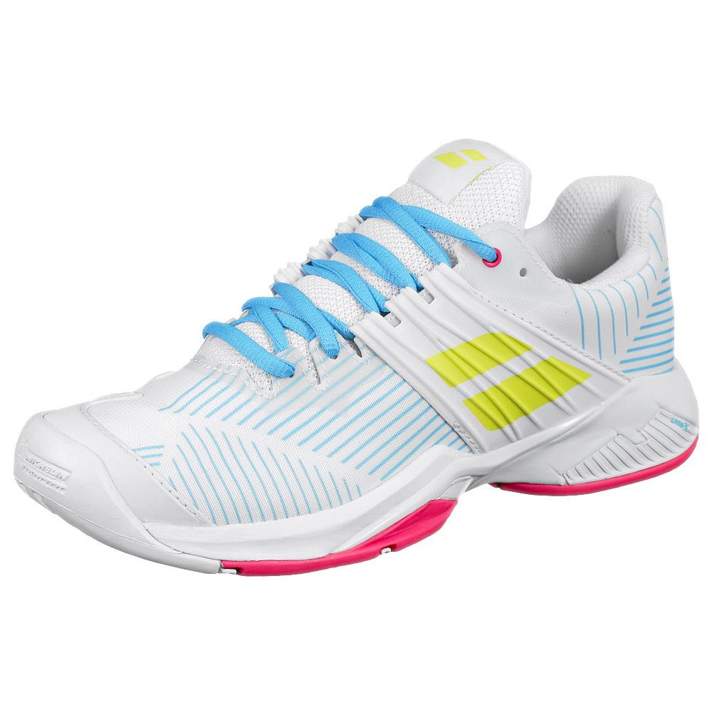 Babolat Women's Propulse Fury AC Tennis Shoes - White/Spring Color for Women's Court Performance | Perfect for Tennis, Pickleball & Casual Wear