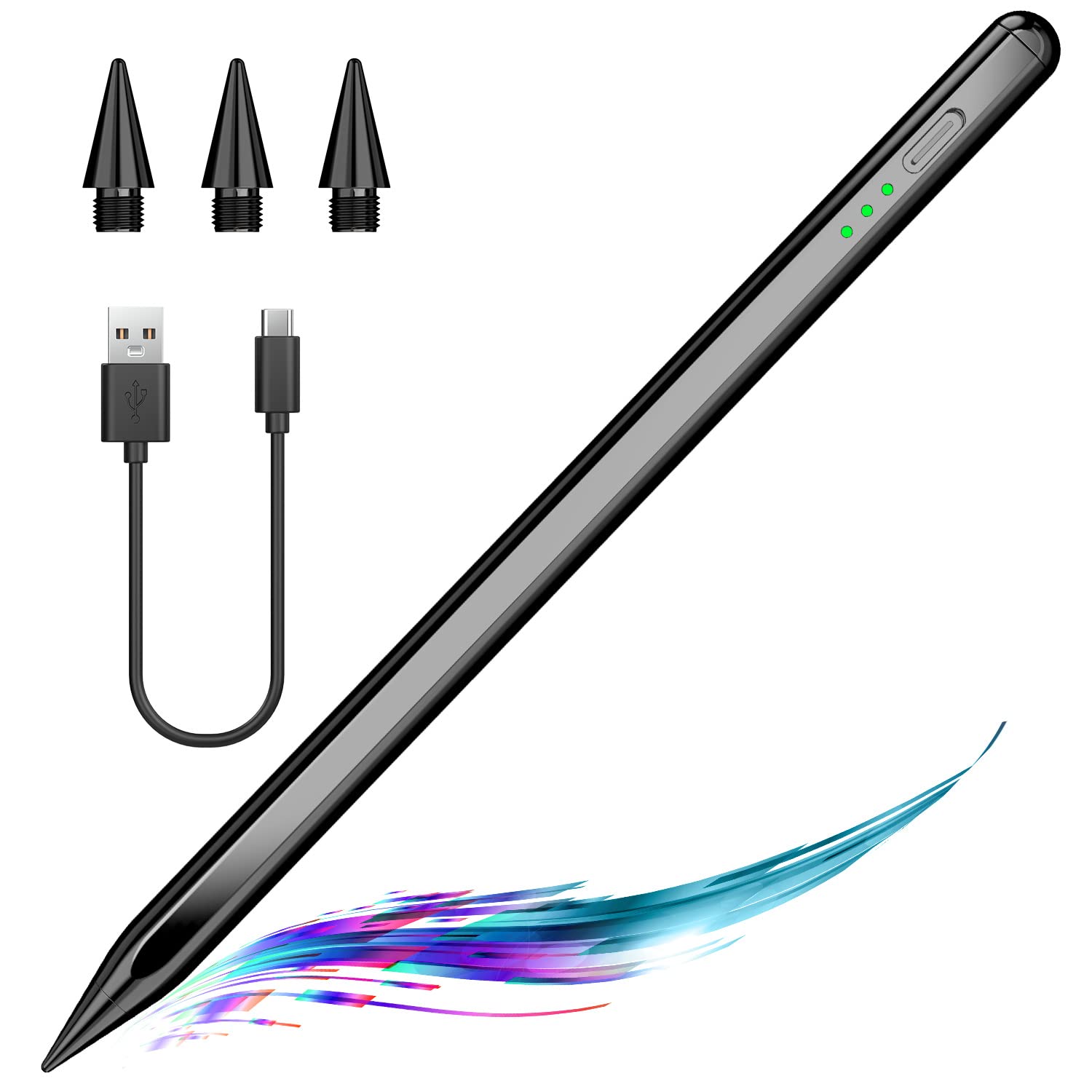 Premium Stylus Pen for Apple iPad - Palm Rejection & Tilt Sensitivity Compatible with iPad Pro 11/12.9