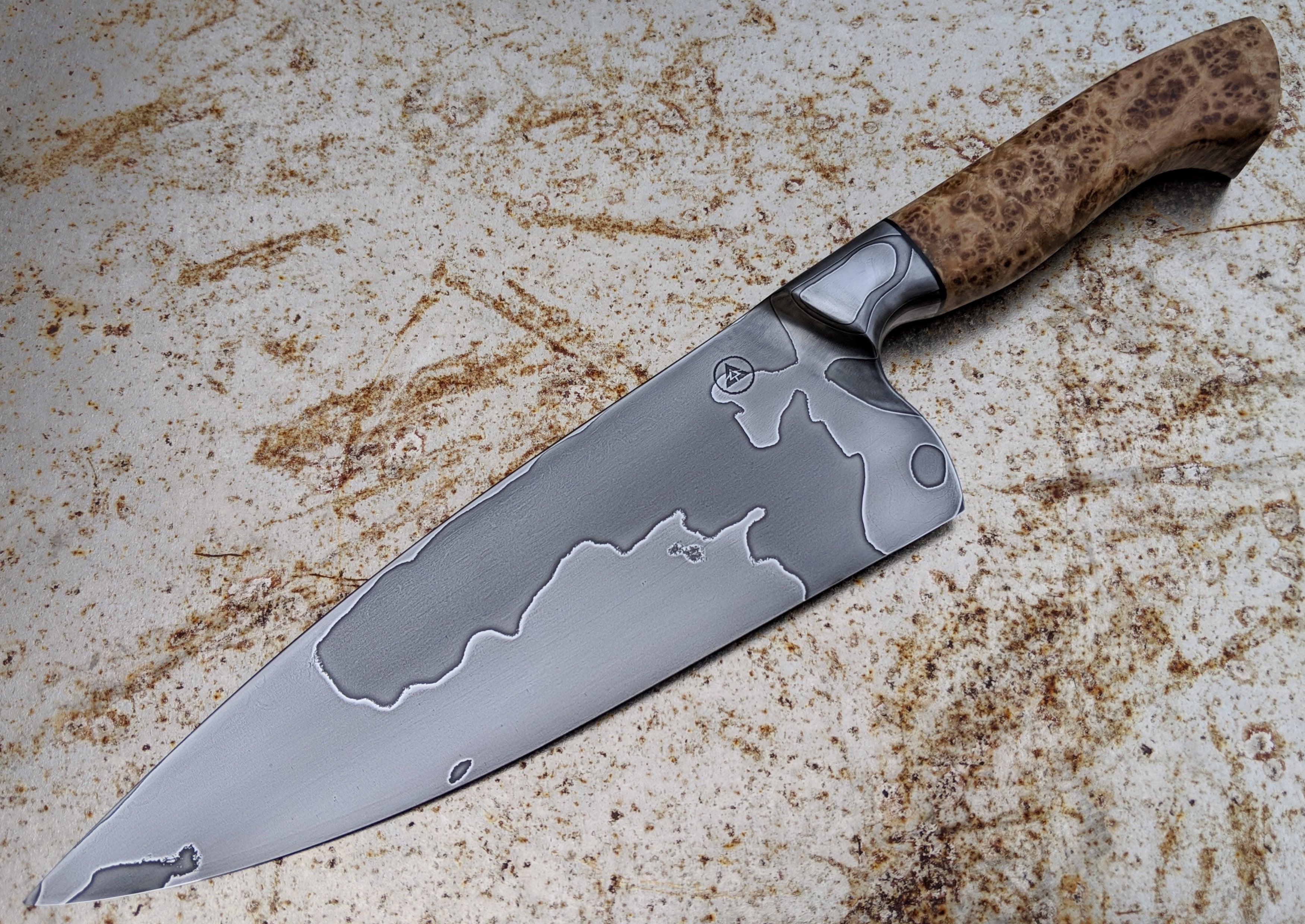 Attell Knives 205mm High Carbon Stainless Steel Integral Chef Knife - Professional Kitchen Knife for Slicing, Dicing & Chopping - Perfect for Home Cooks & Chefs