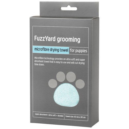 Fuzzyard Microfiber Dog Drying Towel - Super Absorbent Quick Dry Pet Grooming Towel for Puppies & Small Dogs - Perfect for Bath Time, Swimming & Outdoor Adventures