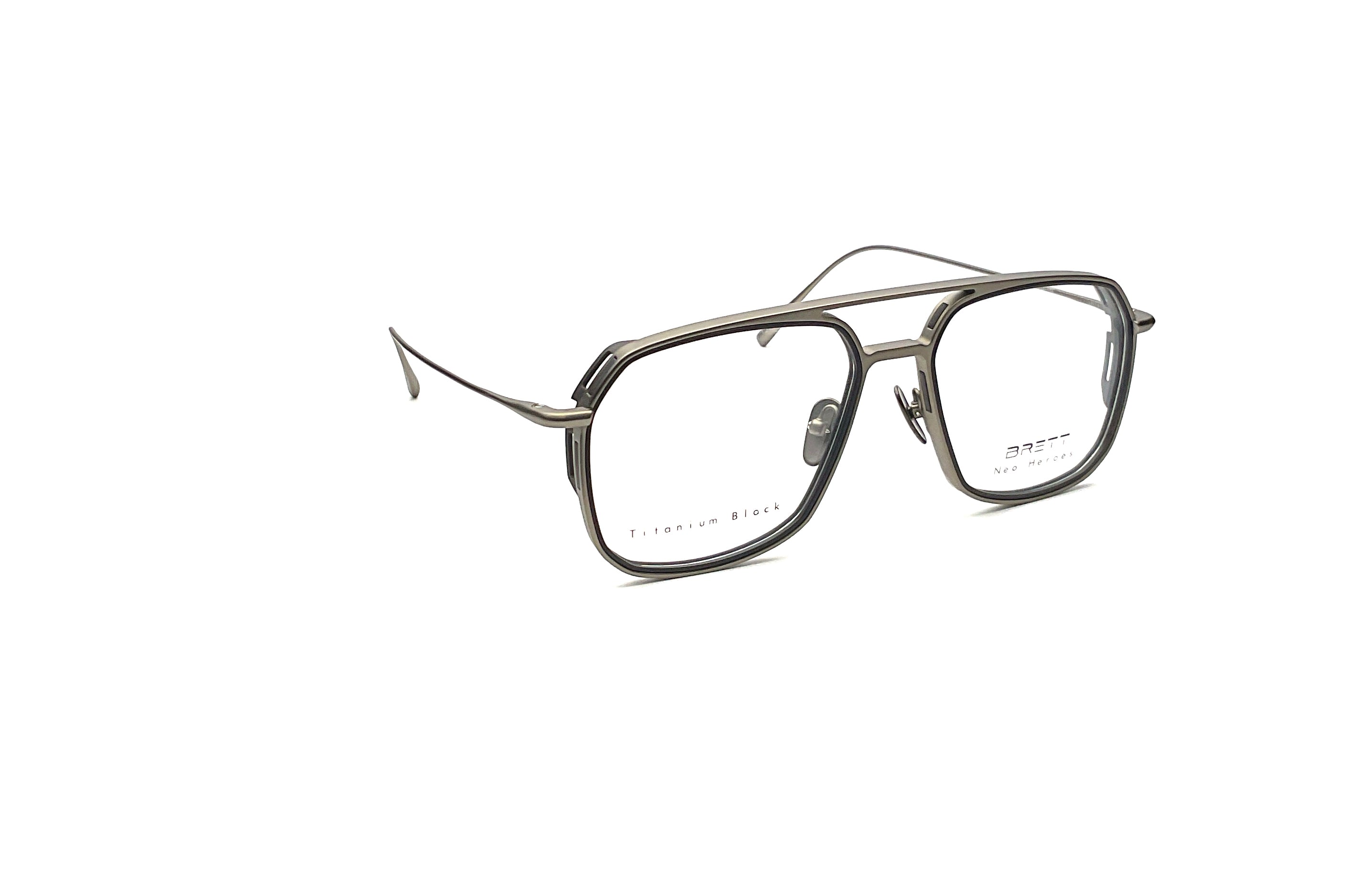 BRETT Eyewear Louis Gunmetal Black Sunglasses for Men - Stylish UV Protection Shades for Driving, Outdoor & Fashion