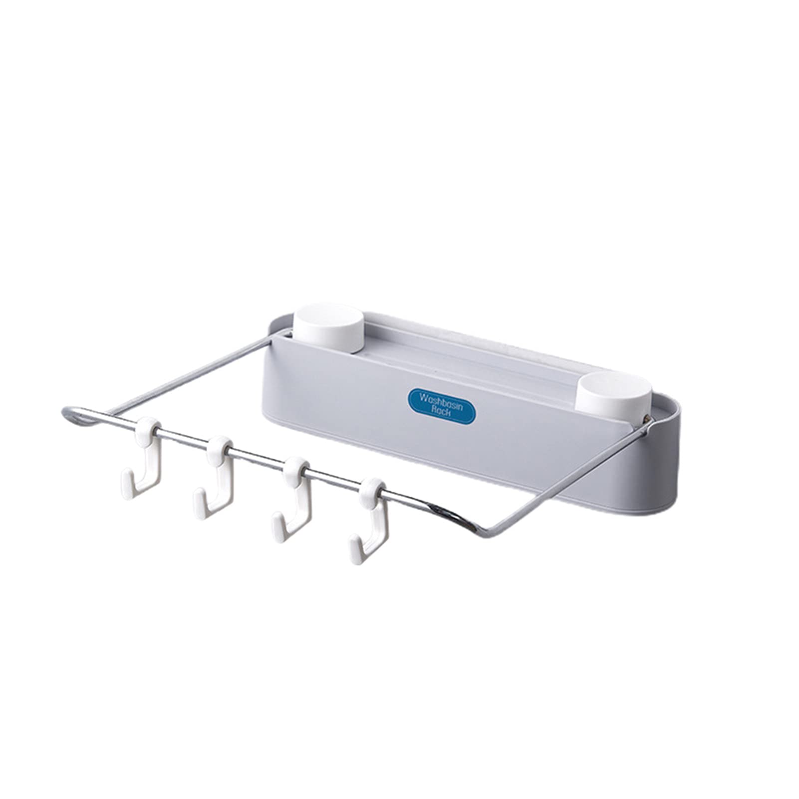 Ayyufe Bathroom Storage Organizer - Plastic Washbasin Rack with Hook Design for Home & Shower Organization