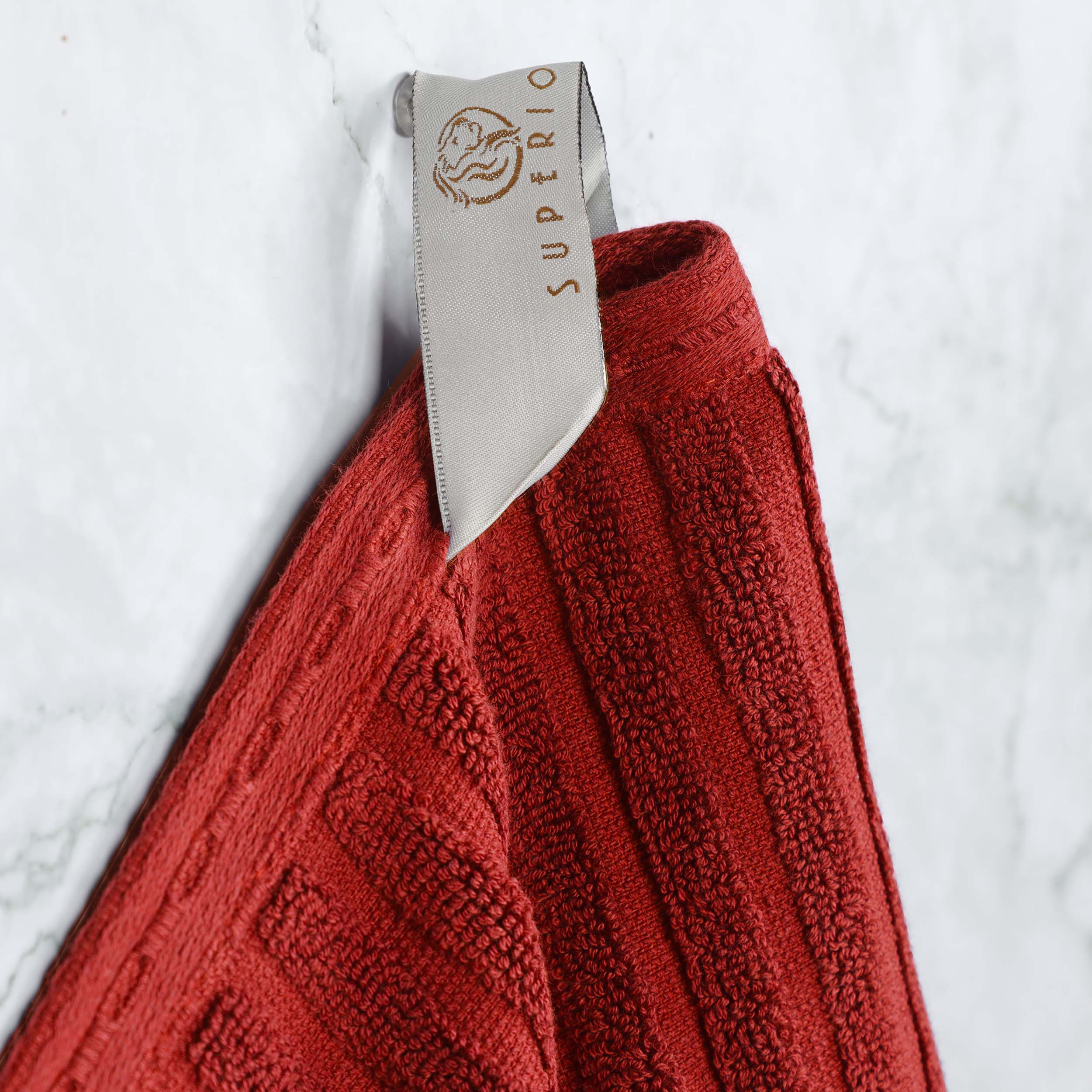 Premium Cotton Ribbed Textured Bath Towel Set - Ultra Absorbent 2-Piece Towel Collection for Spa, Bath & Luxury Home Use