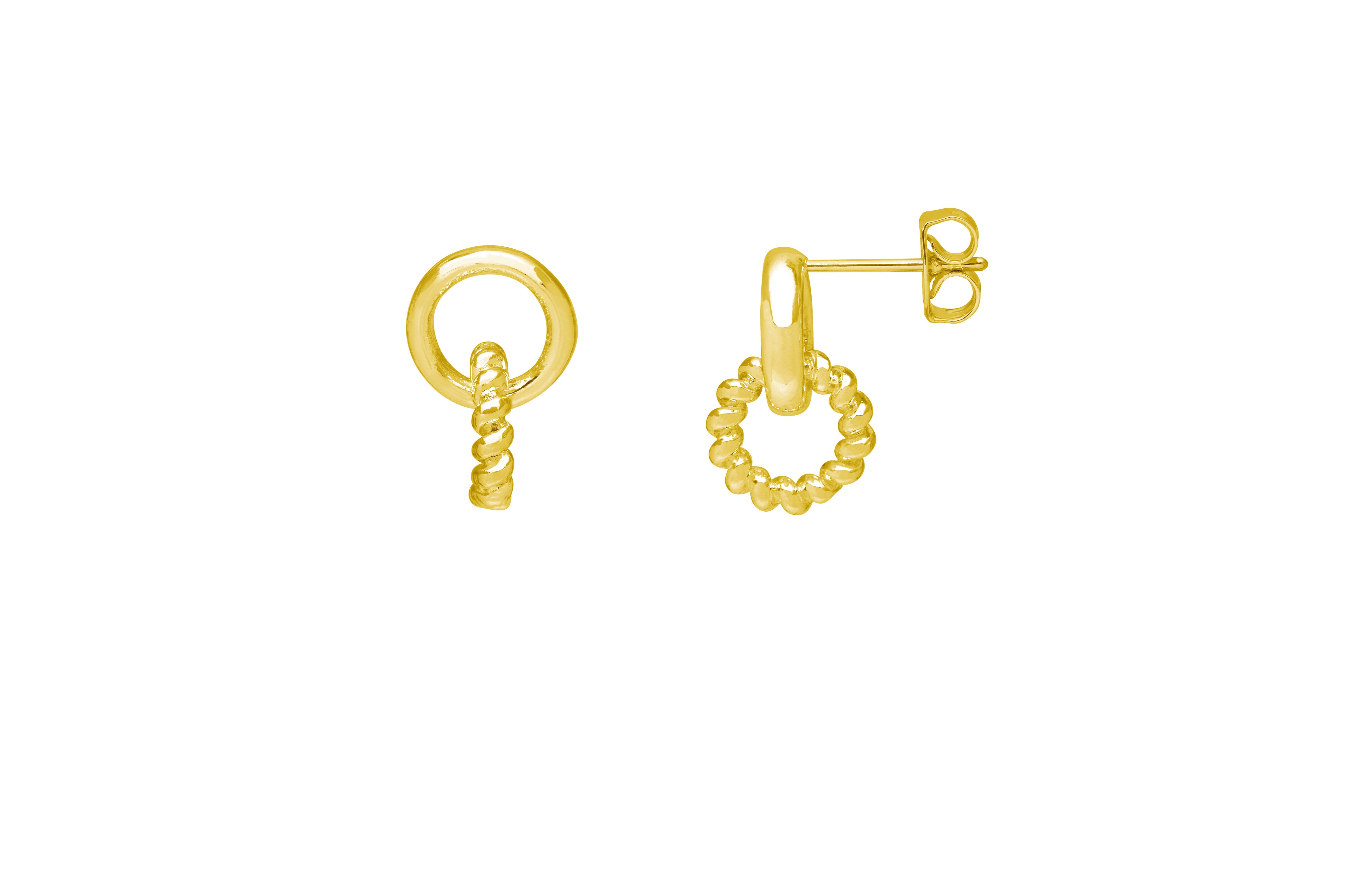 Interlocking Twist Studs - Secure & Stylish Earrings for Women - Perfect for Parties, Weddings & Everyday Wear