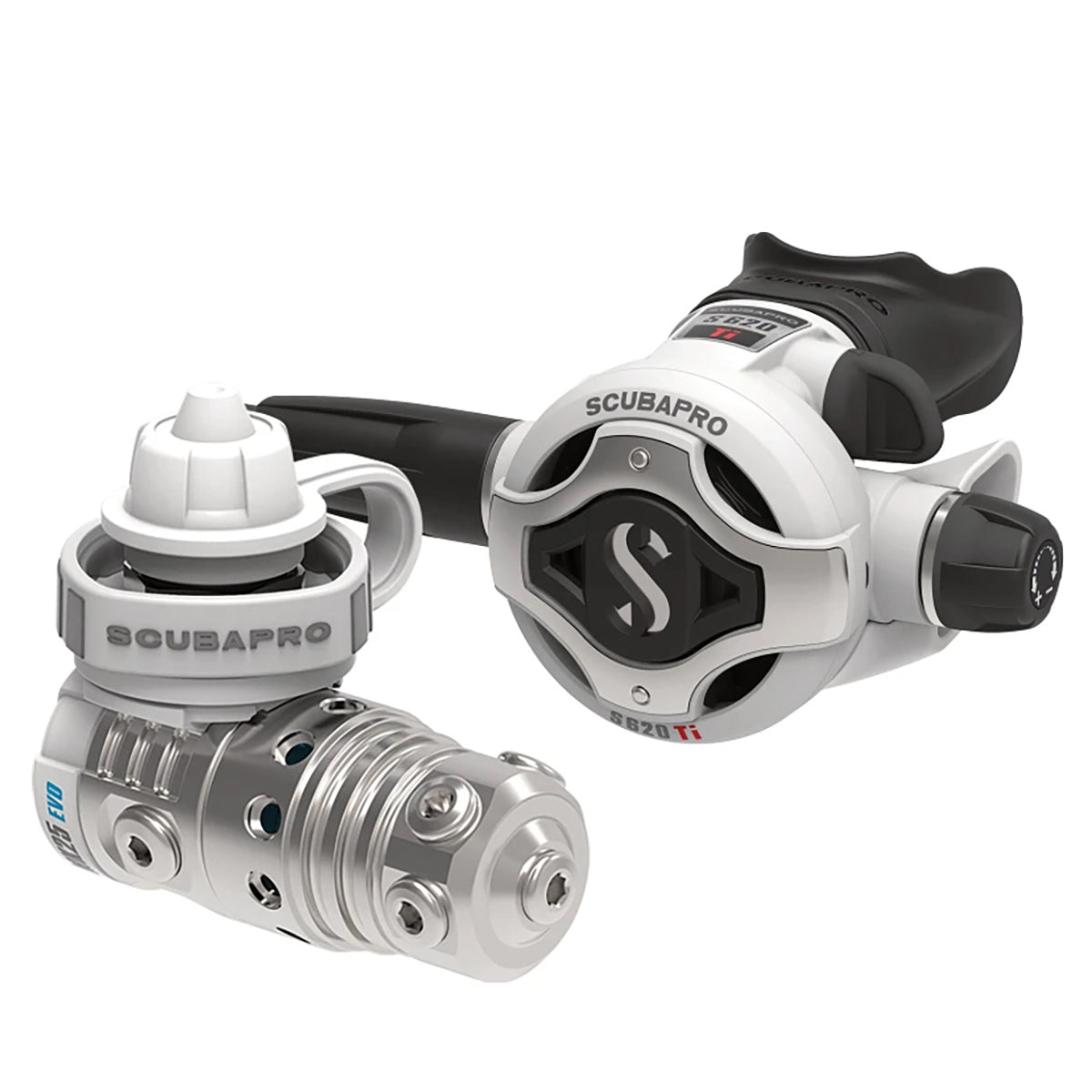 Scubapro MK25 EVO/S620 Ti White Regulator Set - Premium Scuba Diving Gear for Professional & Recreational Divers - Perfect for Ocean Exploration & Underwater Photography