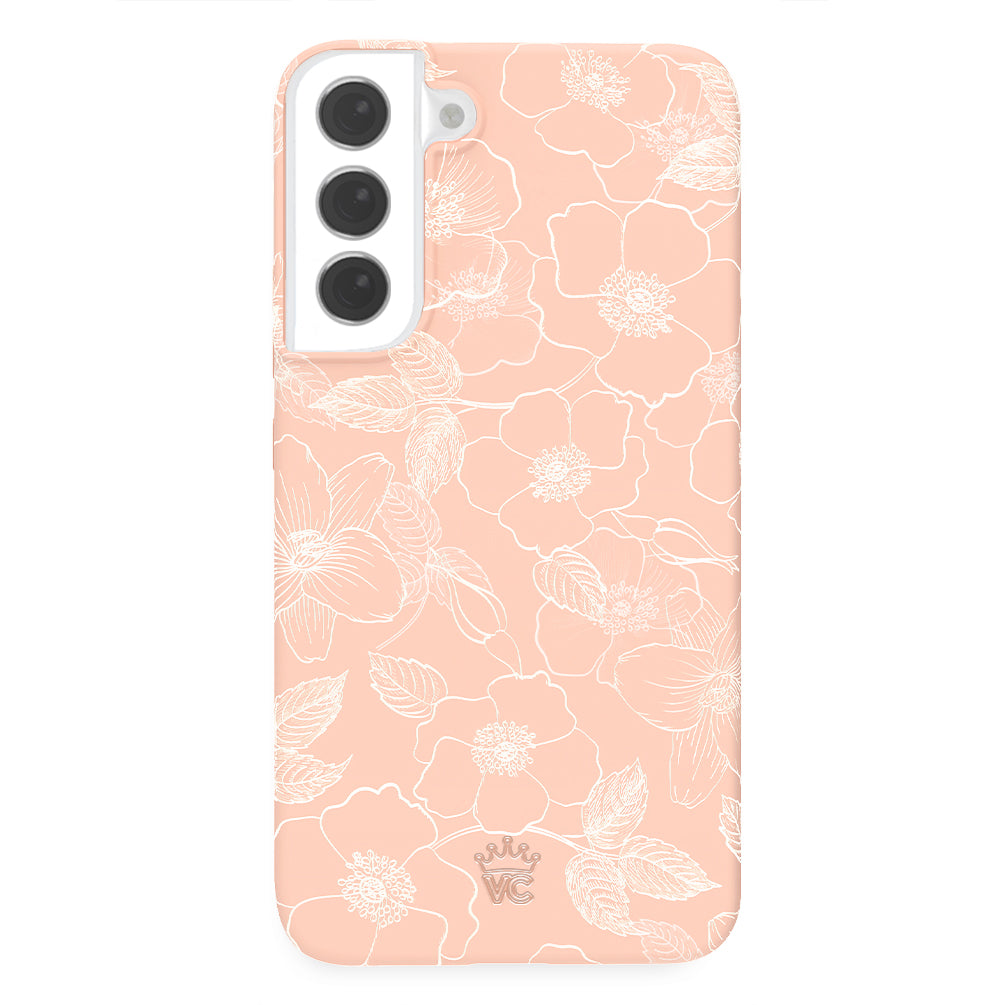 Floral Peach Blossom Samsung Phone Case - Elegant Protective Cover for Galaxy S21/S20/Note 20 - Perfect for Spring Fashion & Everyday Use