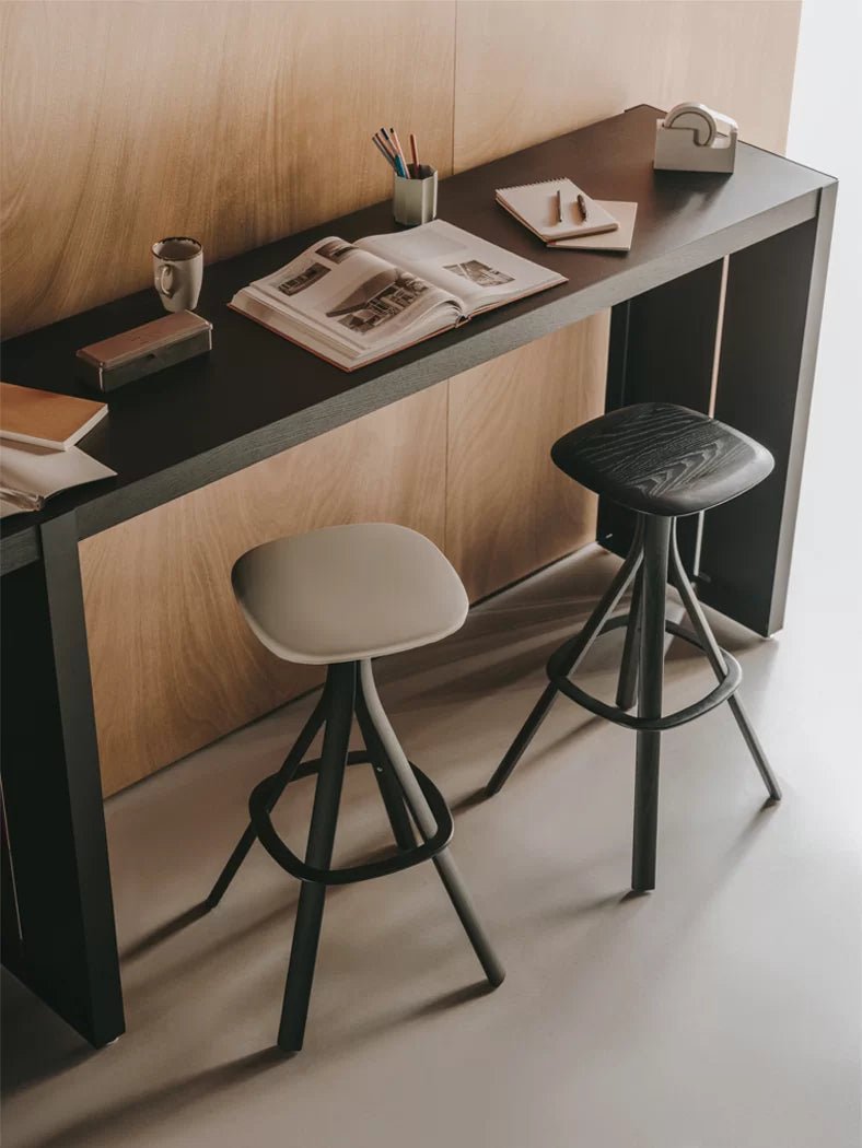 Lusto S461 Modern Bar Stool by Lapalma - Adjustable Height Dining Stool for Kitchen Island, Breakfast Bar & Home Decor