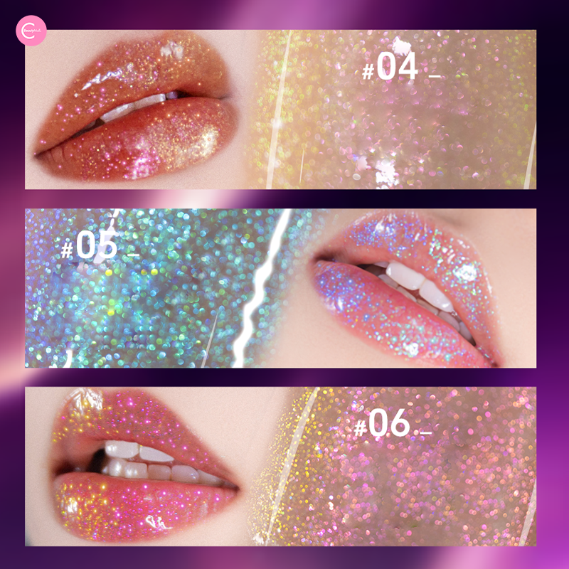 CHARMACY Aurora Prism Lip Gloss - Shimmering Hydrating Lip Gloss with Vitamin E | Perfect for Everyday Wear, Parties & Special Occasions