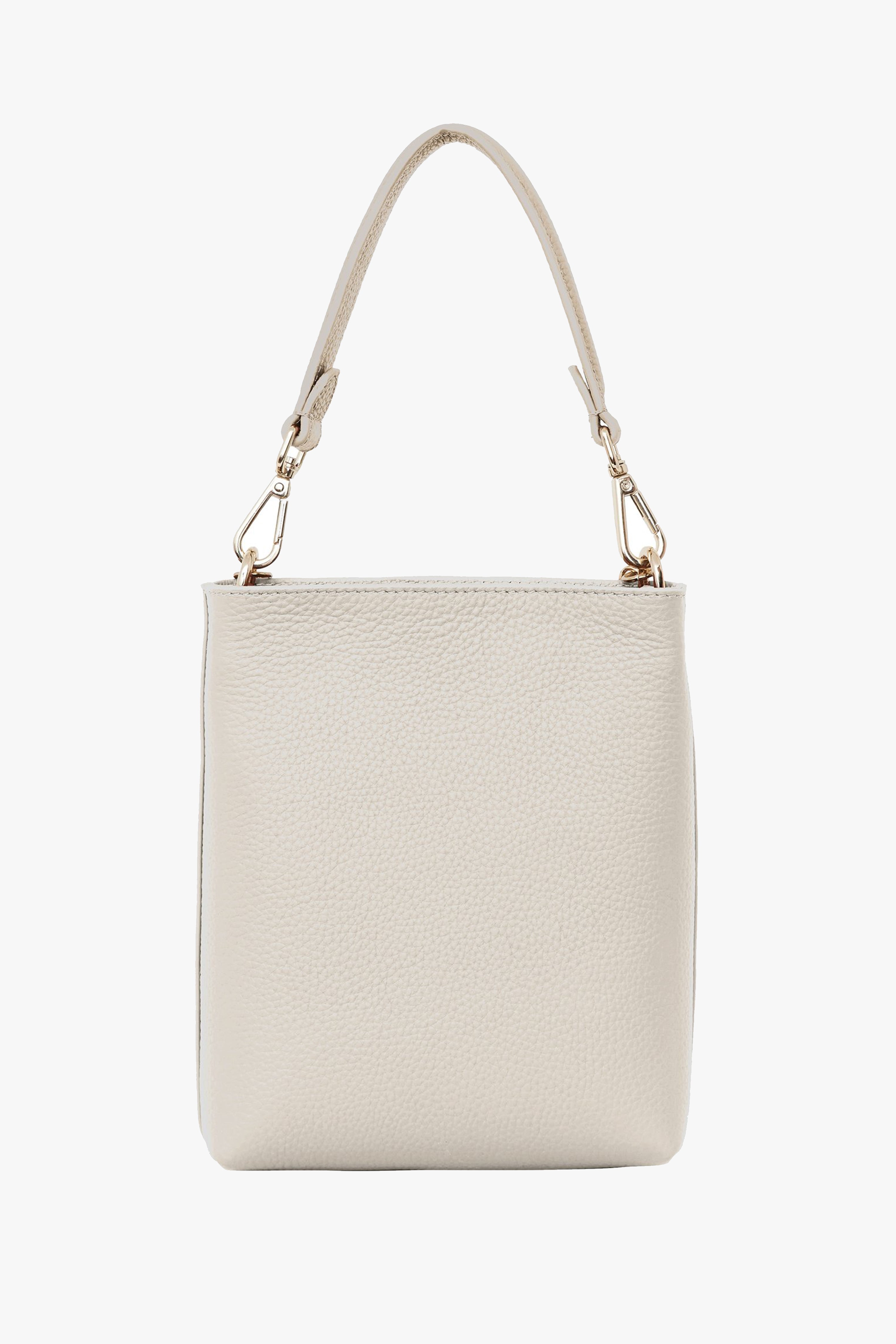 Luxury Coco Alabaster Leather Bucket Bag with Gold Chain Strap - Elegant Women's Shoulder Handbag for Work, Date Night & Special Occasions