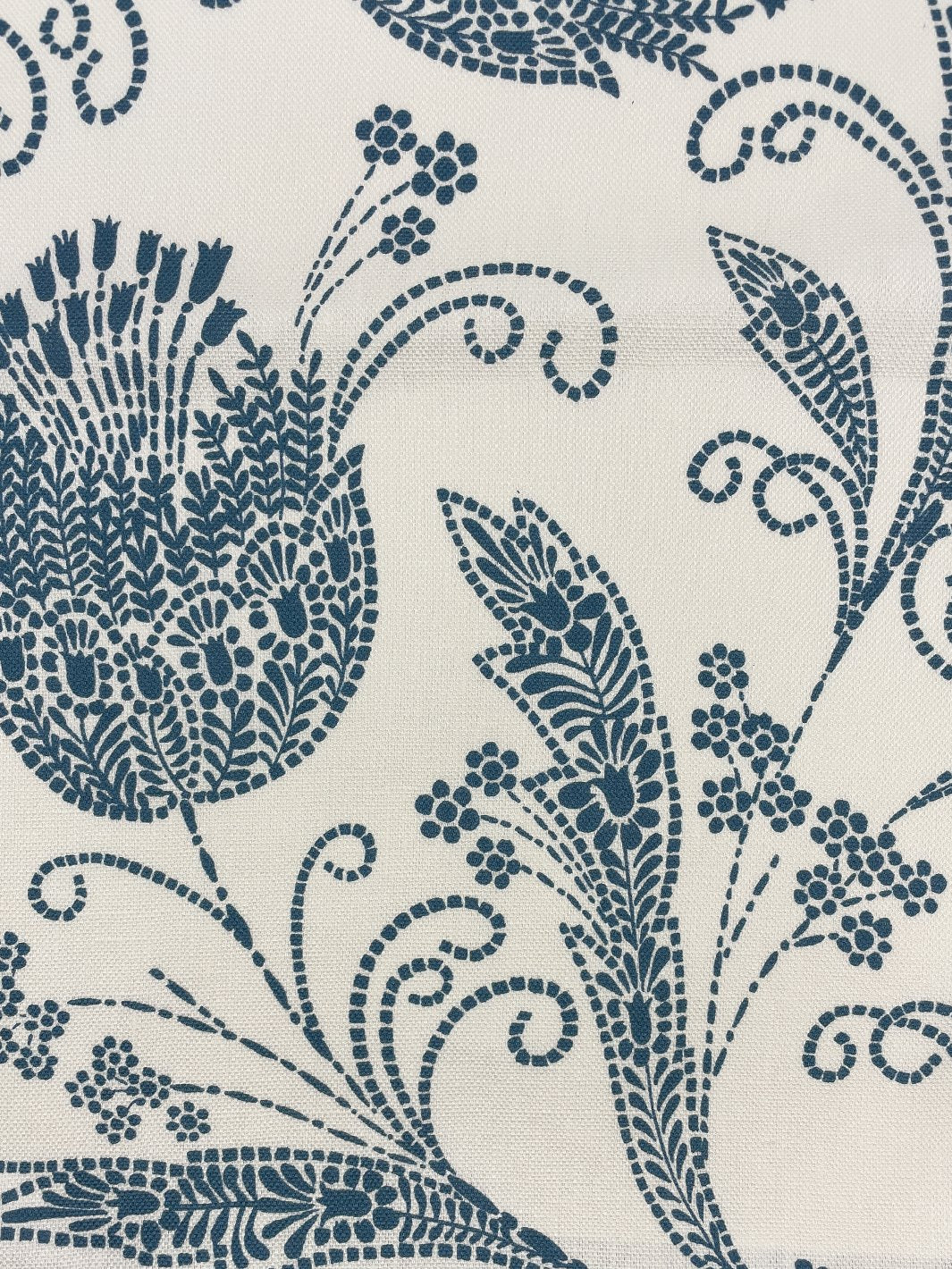 Wallshoppe Dear Prudence Hopsack Fabric in Cadet Blue - Premium Textile for Upholstery, Curtains & Home Decor