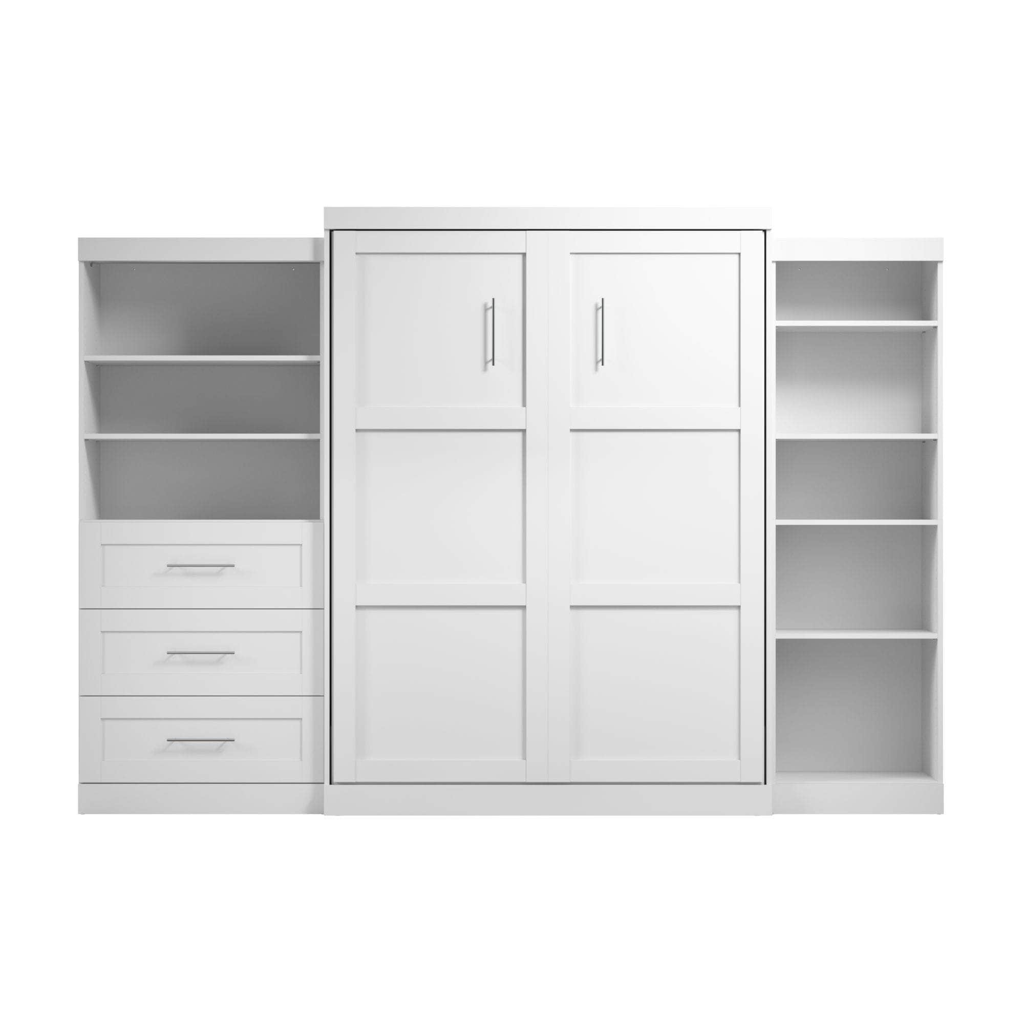 Pur Queen Murphy Pull Down Wall Bed with 2 Storage Drawers (126