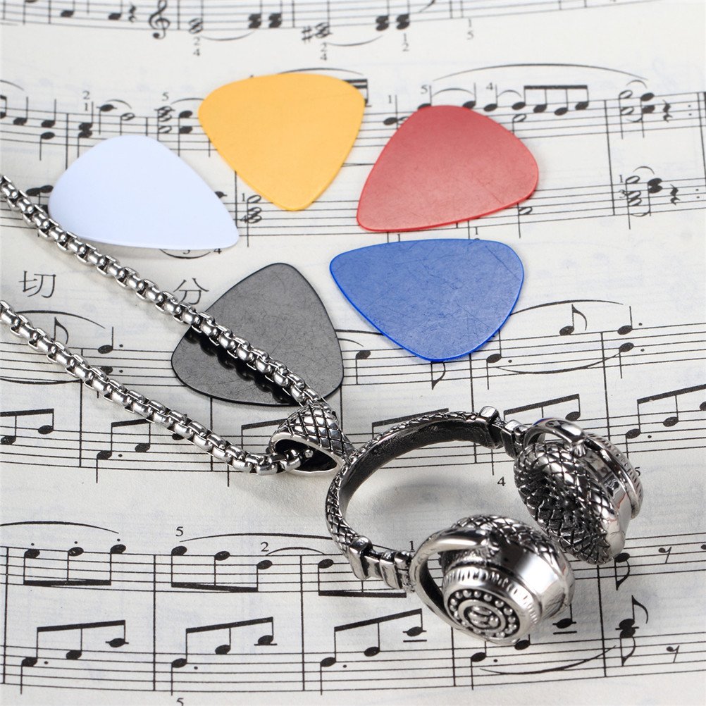 Men's Stainless Steel DJ Headphone Pendant Necklace - Punk Rock Music Headset with 21.7 Inch Chain - Perfect for Concerts, Music Festivals & Rocker Fashion