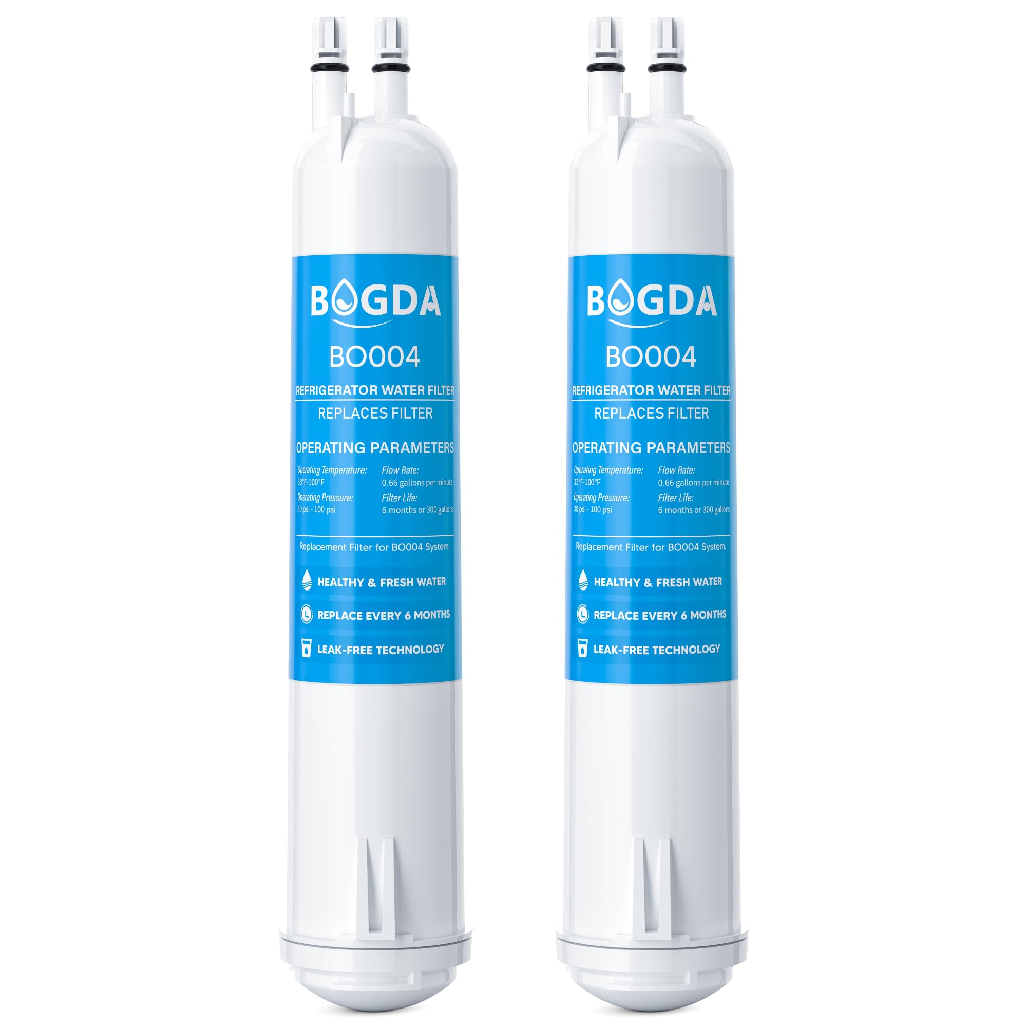 BOGDA 4396841 Water Filter Replacement for Kenmore & Whirlpool Refrigerators - Compatible with EDR3R-XD1, 4396841, 4396710, 46-9083, 46-9030 - 2 Pack - Clean & Fresh Drinking Water for Home & Office Use