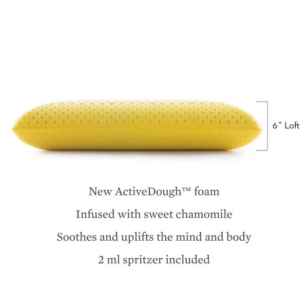 MALOUF Zoned Activedough CHAMOMILE Pillow - Orthopedic Memory Foam Pillow for Neck Pain Relief, Pressure Relief & Better Sleep - Perfect for Side, Back & Stomach Sleepers