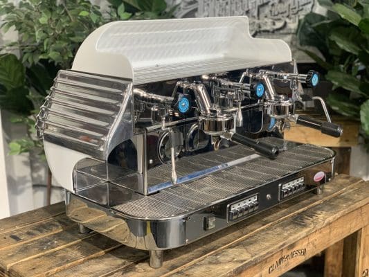 Elektra Barlume 2 Group White Espresso Machine - Professional Coffee Maker for Home & Cafe Use - Perfect for Espresso, Cappuccino, and Latte Preparation