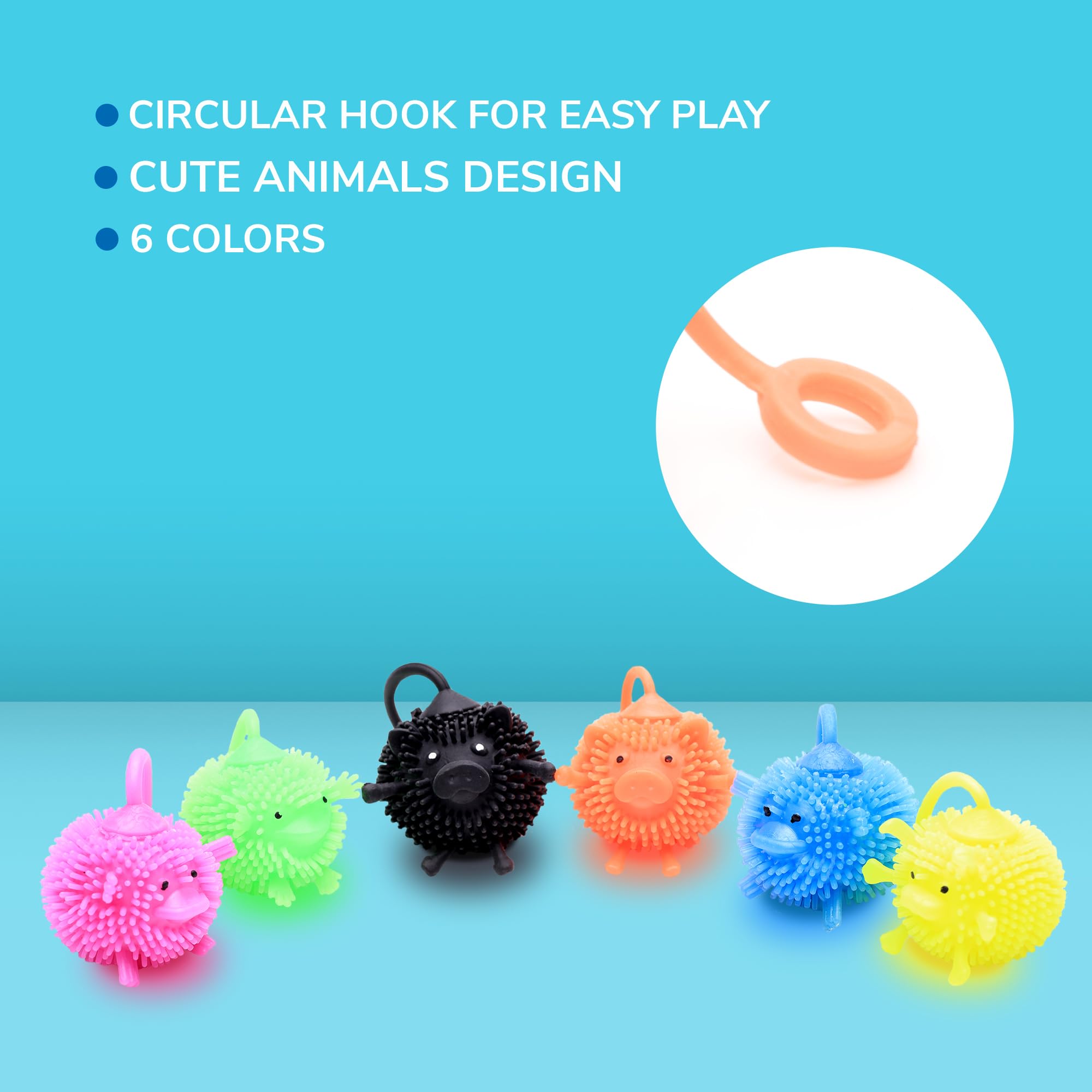 100 Pcs Bulk Animal Yoyo Balls for Kids - Party Favors, Easter Egg Fillers, Goodie Bag Supplies, Pinata Stuffers & Classroom Prizes - Durable Vending Machine Toys for Birthday Parties, School Events & Carnival Games