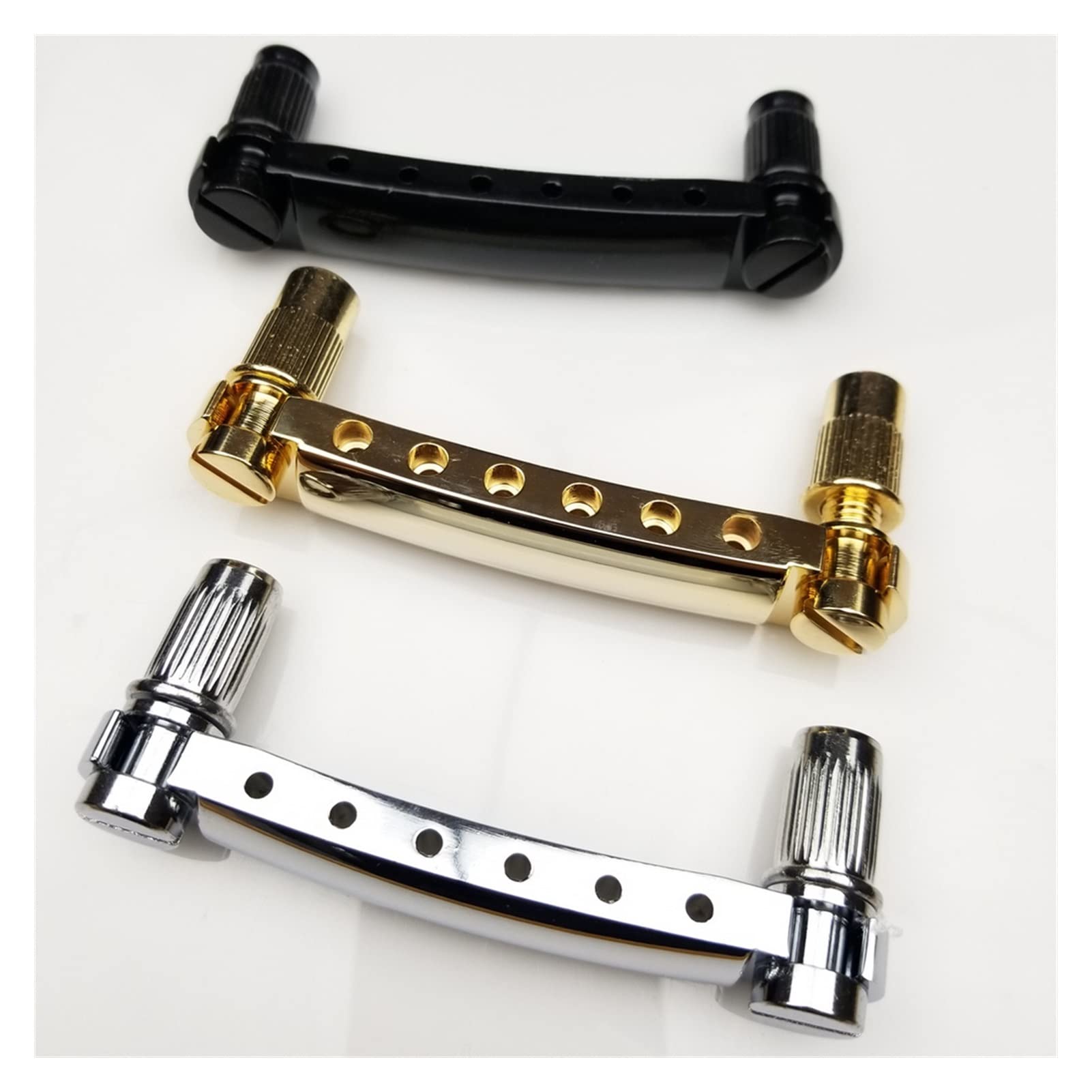 Golden Electric Guitar Bridge Tailpiece with Anchors & Studs for LP SG Models - Perfect for Guitar Upgrades & Repairs