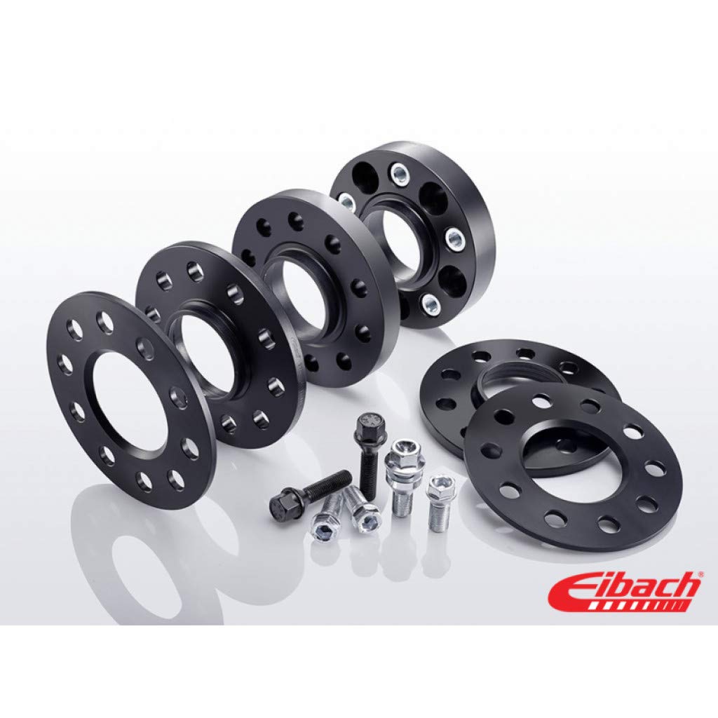 Eibach Pro-Spacer System 15mm Wheel Spacers for 2015-2018 Ford Mustang Ecoboost/V6/GT - Black (S90-6-15-056-B) - Improve Handling & Stance for Street & Track Performance