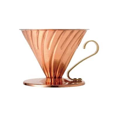 Hario V60 02 Copper Coffee Dripper - Premium Pour Over Coffee Maker for Home & Specialty Brewing | Perfect for Single Cup or Small Batch Coffee Lovers