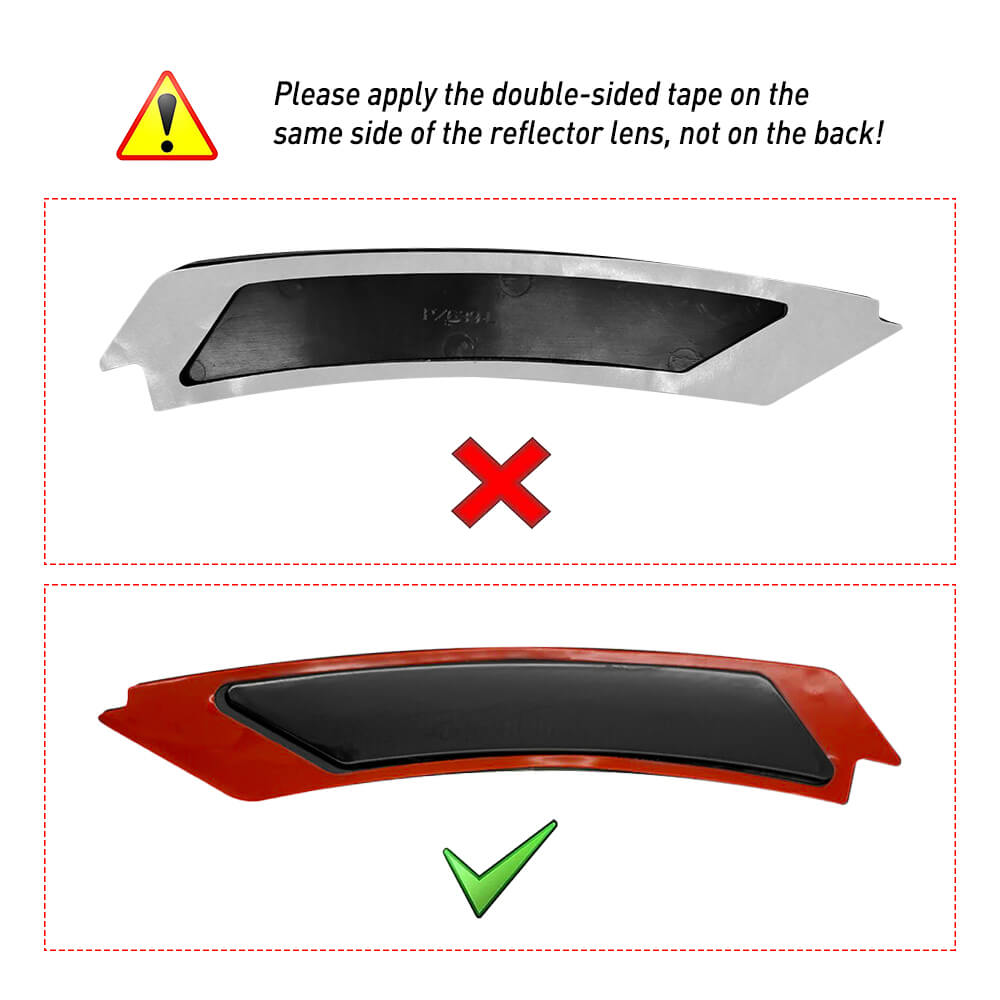Smoked Front Bumper Reflector Side Marker Lights for 2009-2011 BMW E90 E91 LCI 3 Series 4-Door Sedan - Upgrade Your Car's Style & Safety for Night Driving