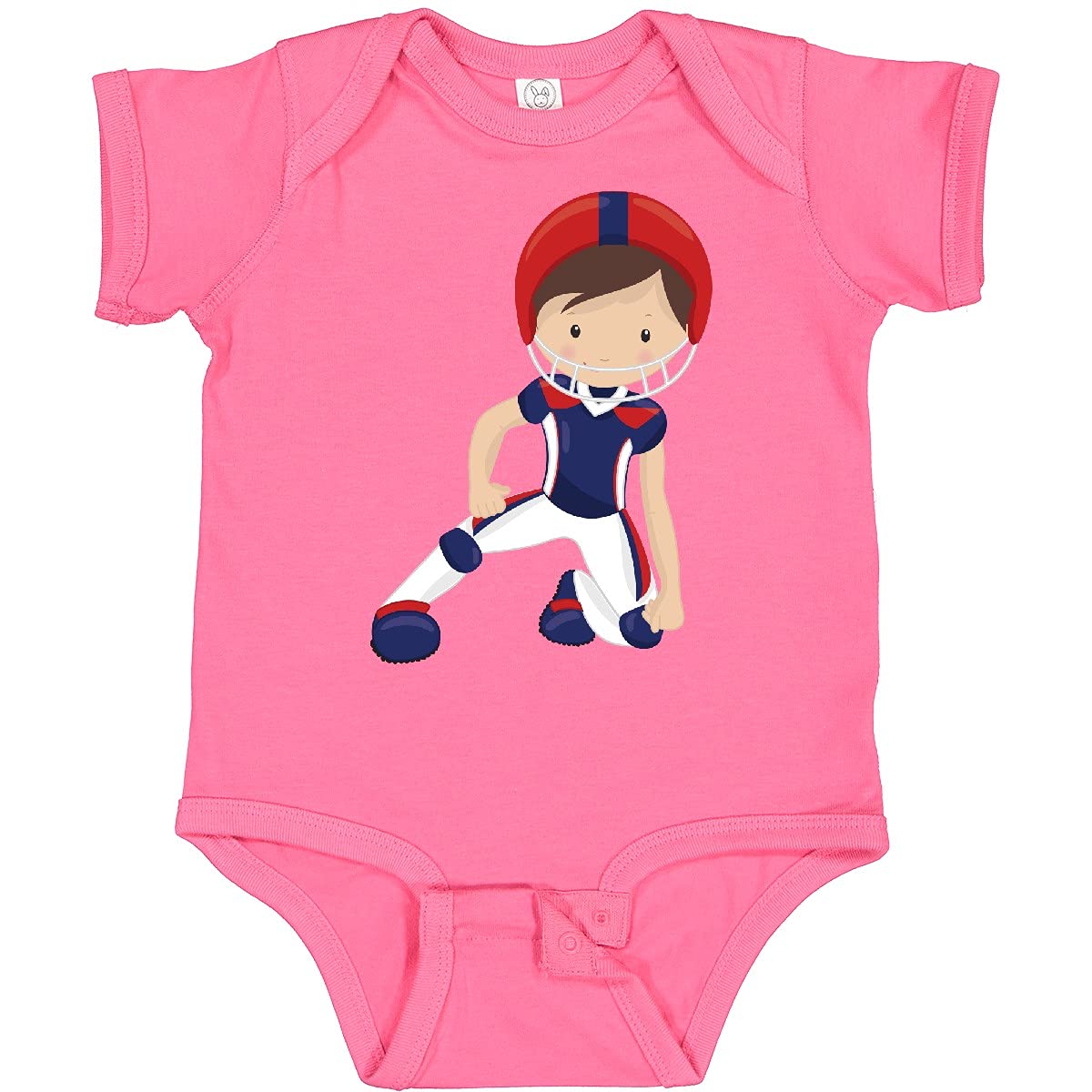 Inktastic American Football Baby Bodysuit - Cute Brown Hair Boy Rugby Outfit for Newborns & Toddlers - Perfect for Game Day, Sports Parties & Family Photos
