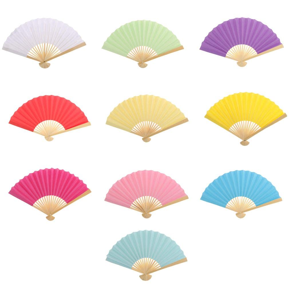 Elegant DIY Pink Bamboo Hand Fan for Painting & Crafts - Summer Cooling Gift