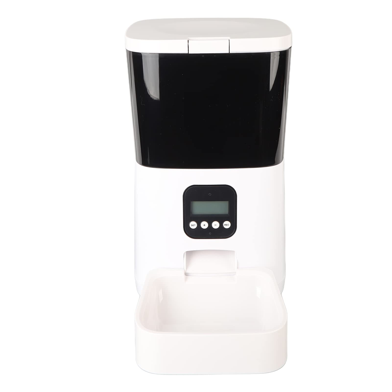 Smart Automatic Pet Food Dispenser for Dogs - Clog-Free Design with Voice Control & Timer - Translucent Container for Easy Monitoring - Perfect for Home, Office, or Travel Use