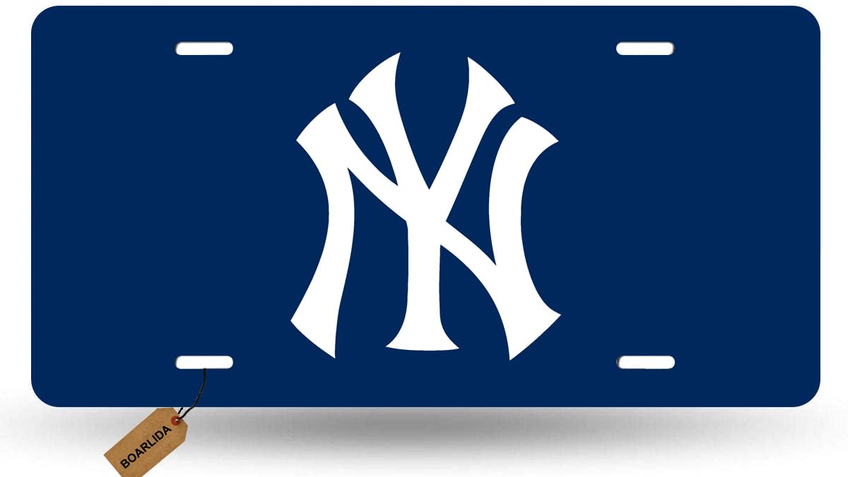 New York Yankees Official Licensed Baseball Team Aluminum License Plate Cover - 12