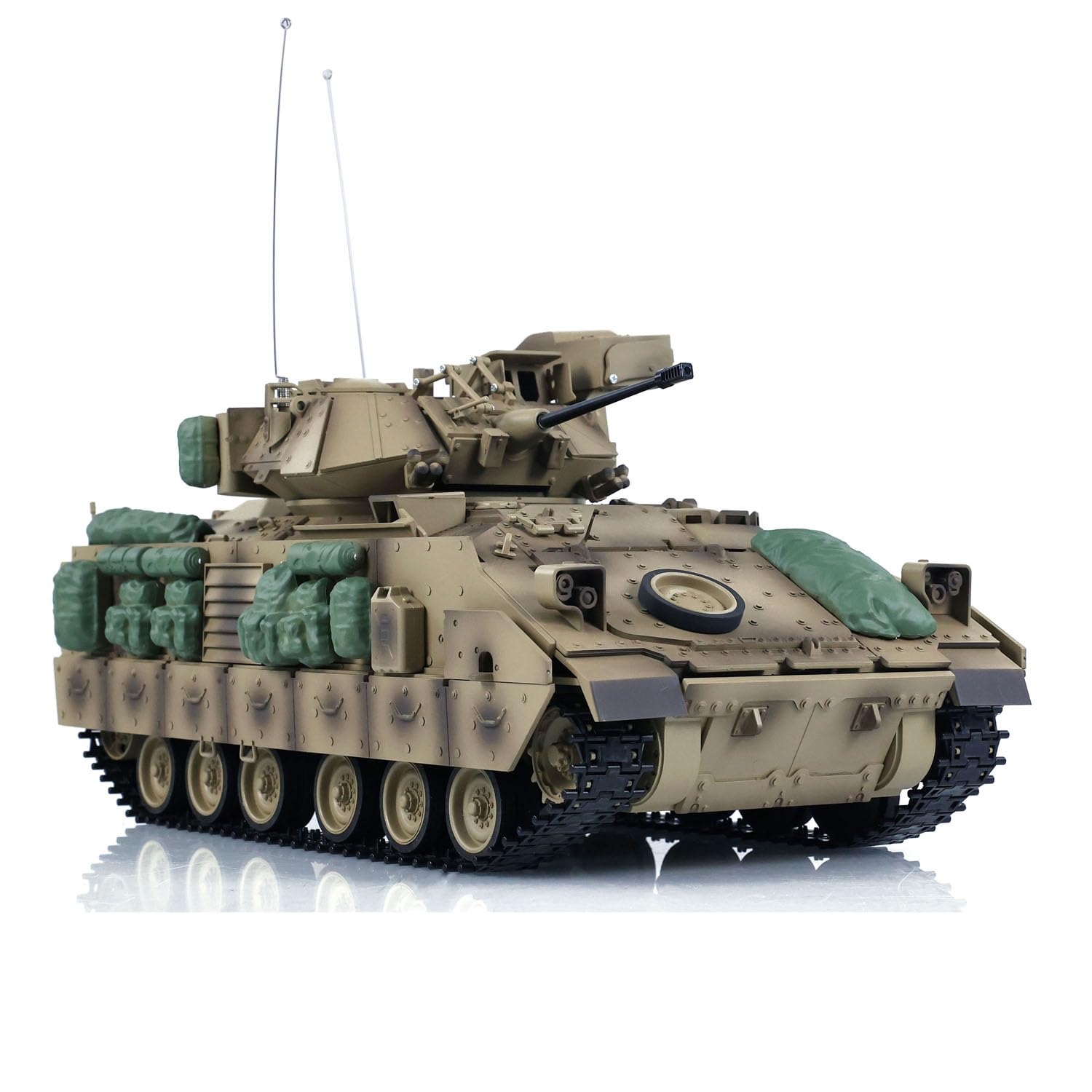 TOUCAN 1/16 Scale RC Tank M2A2 Bradley with Infrared Battle System & Barrel Recoil - Electric Remote Control Military Model Tank for Hobbyists & Collectors | Perfect for Battle Simulation, Outdoor Play & Display